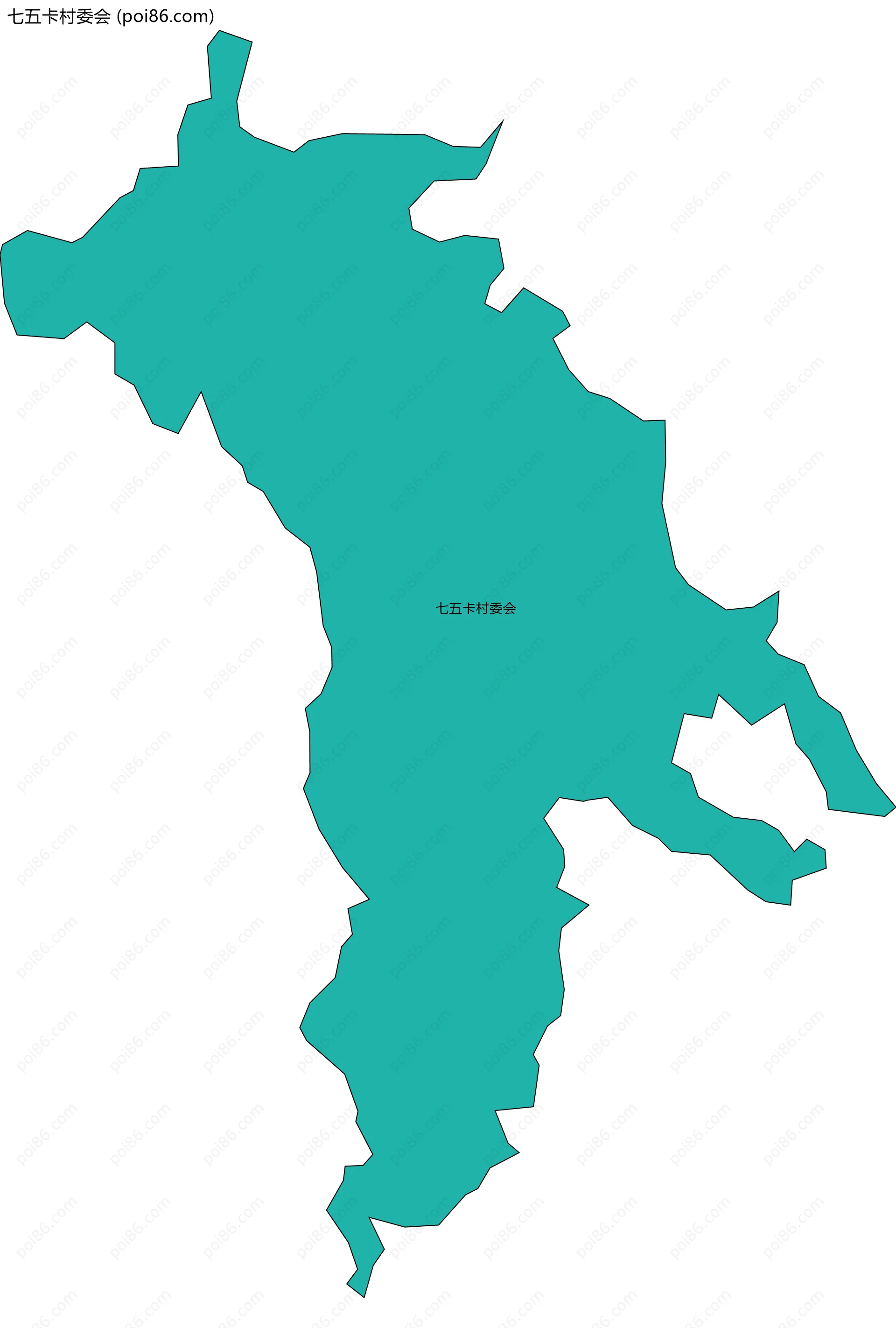 七五卡村委会边界地图