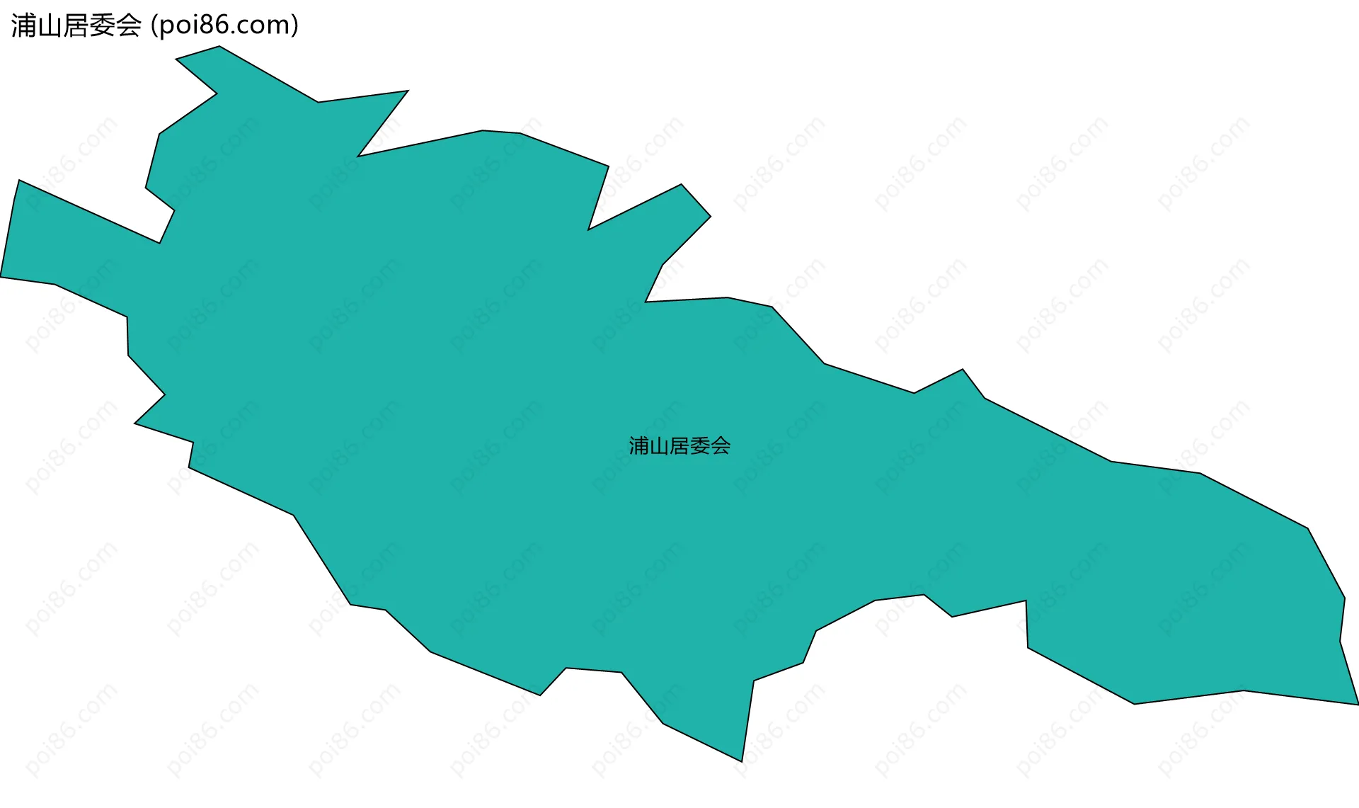浦山居委会边界地图