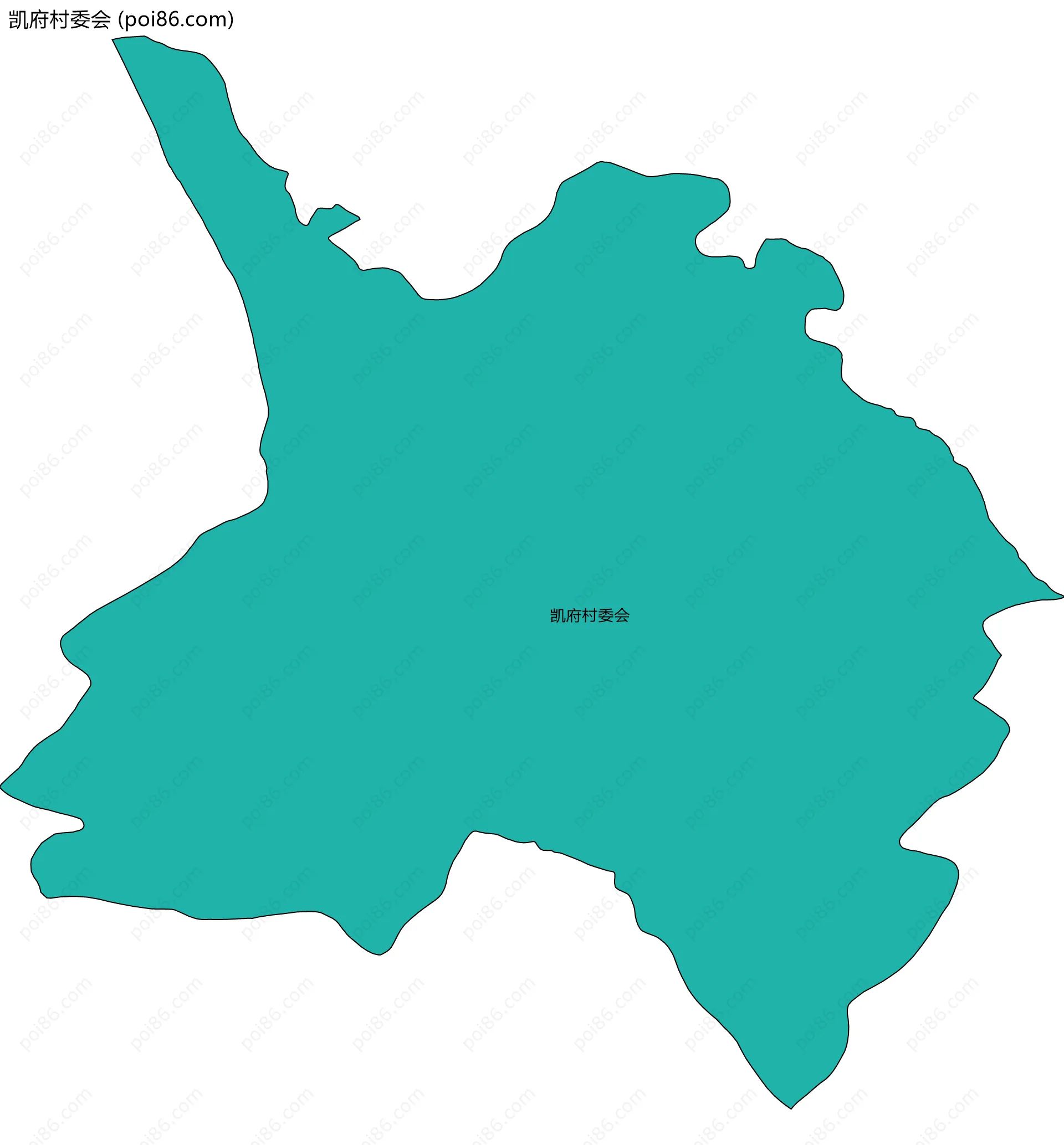 凯府村委会边界地图