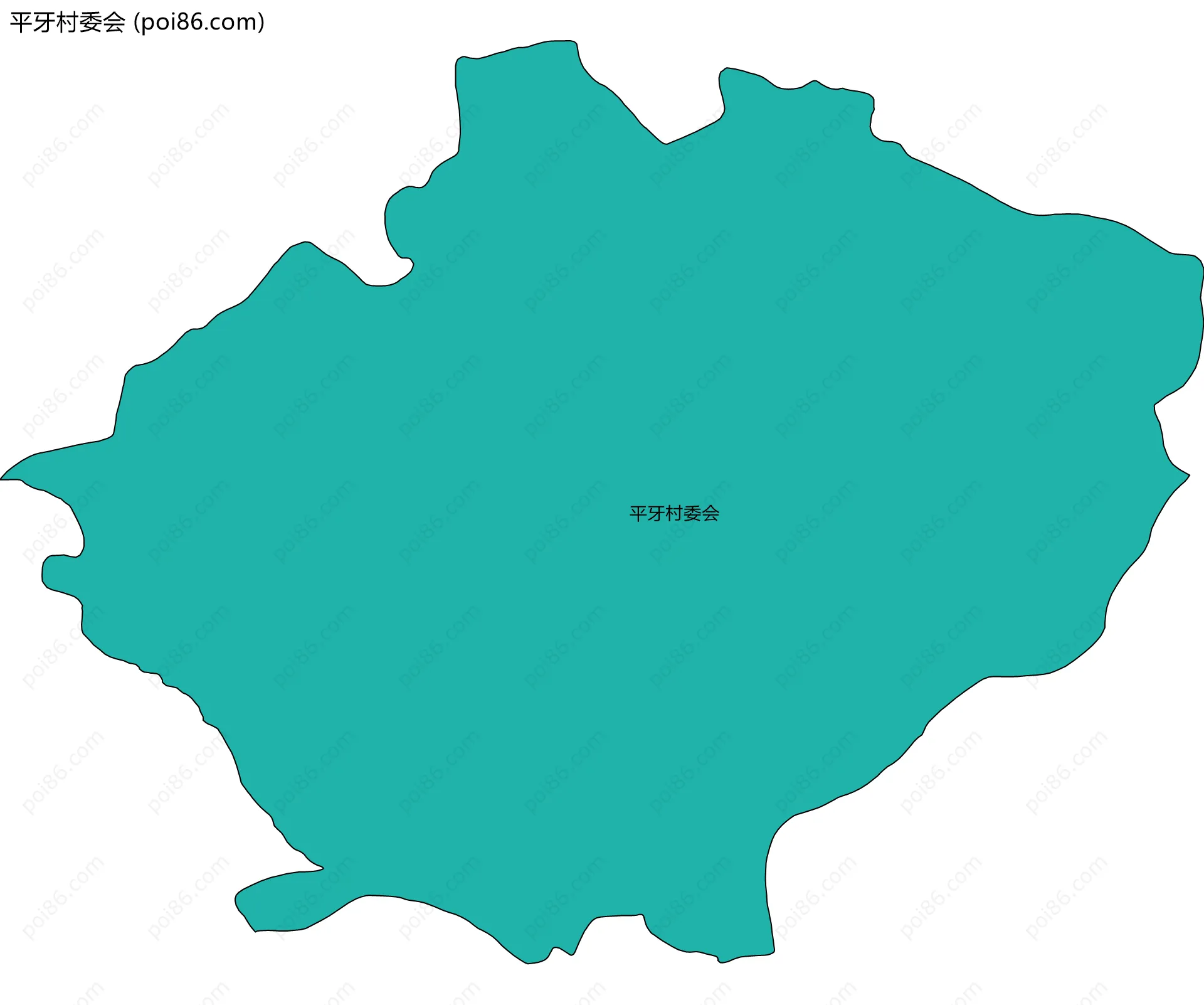 平牙村委会边界地图