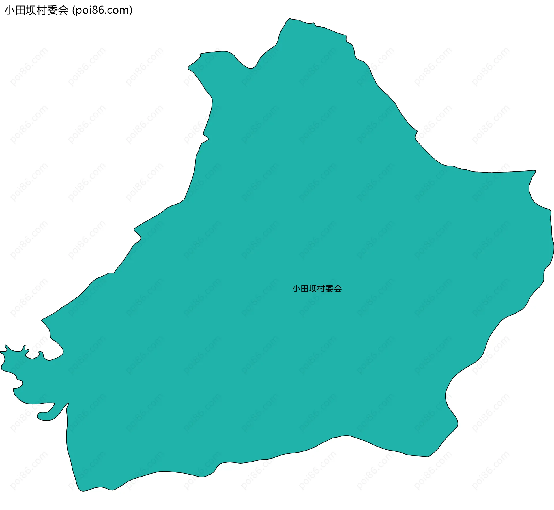 小田坝村委会边界地图