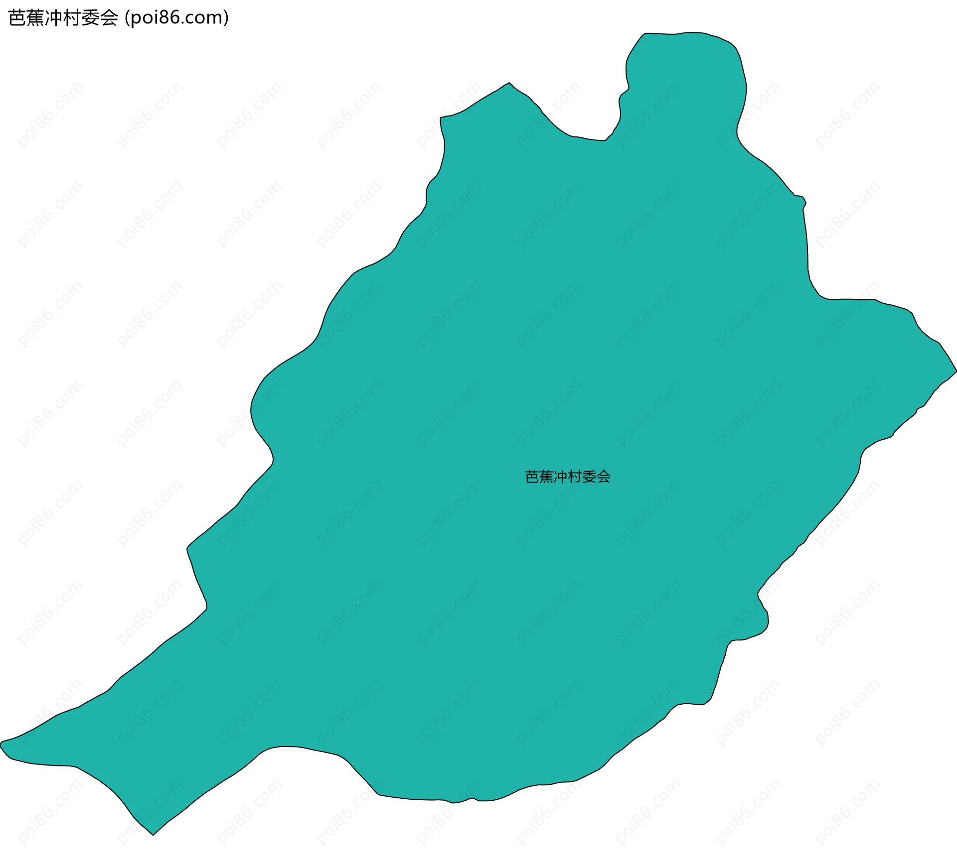 芭蕉冲村委会边界地图