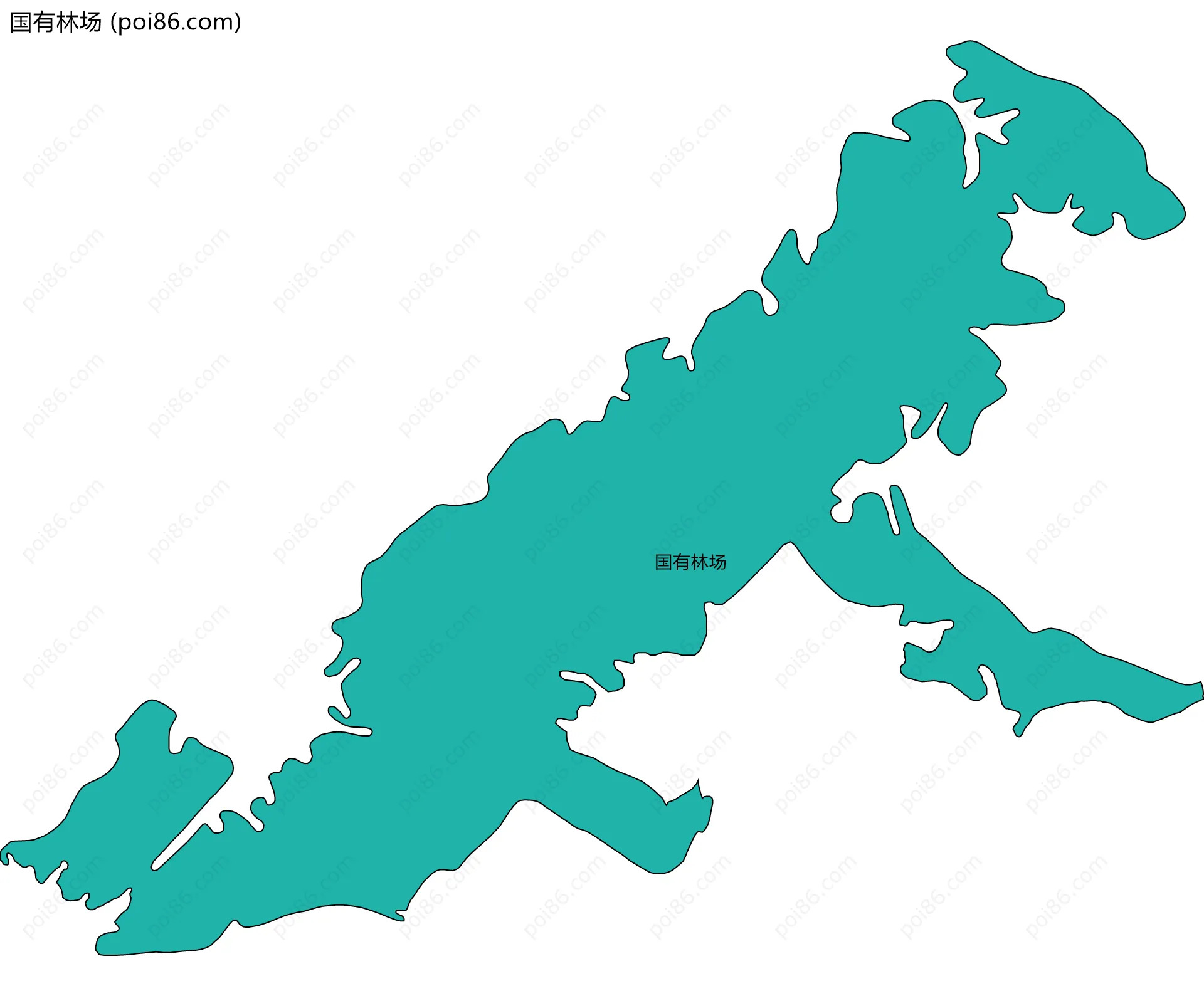 国有林场边界地图