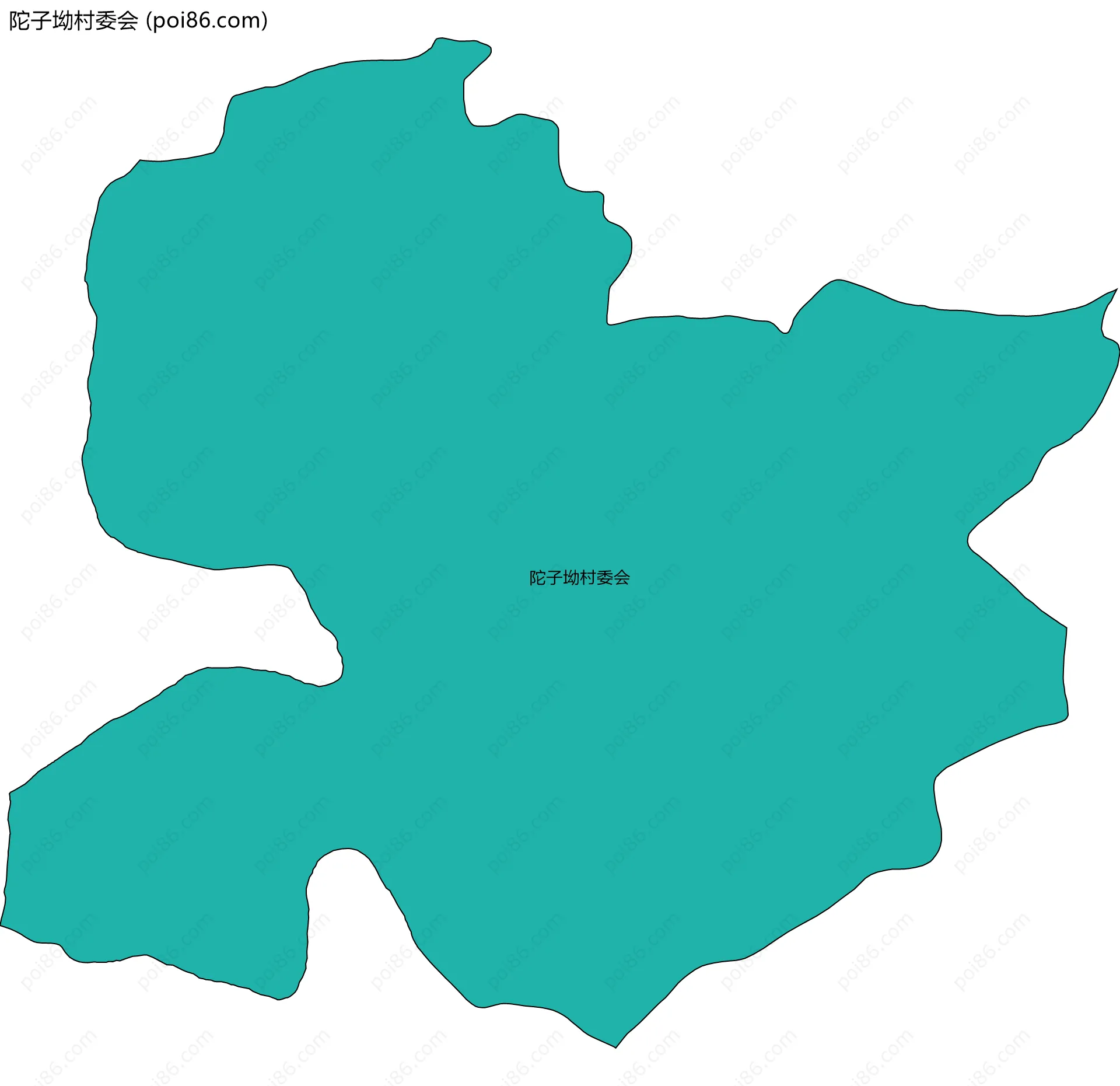 陀子坳村委会边界地图
