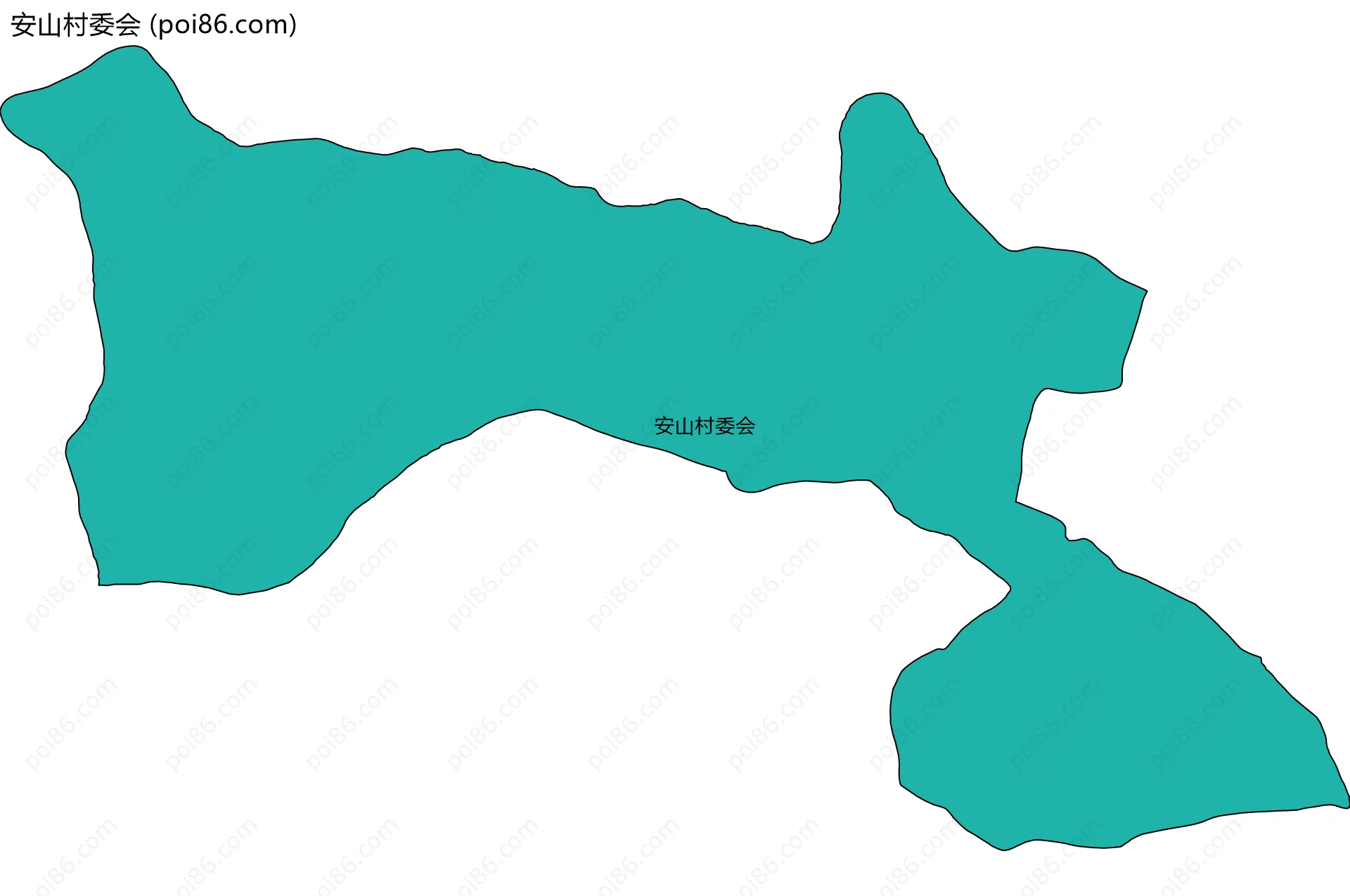 安山村委会边界地图