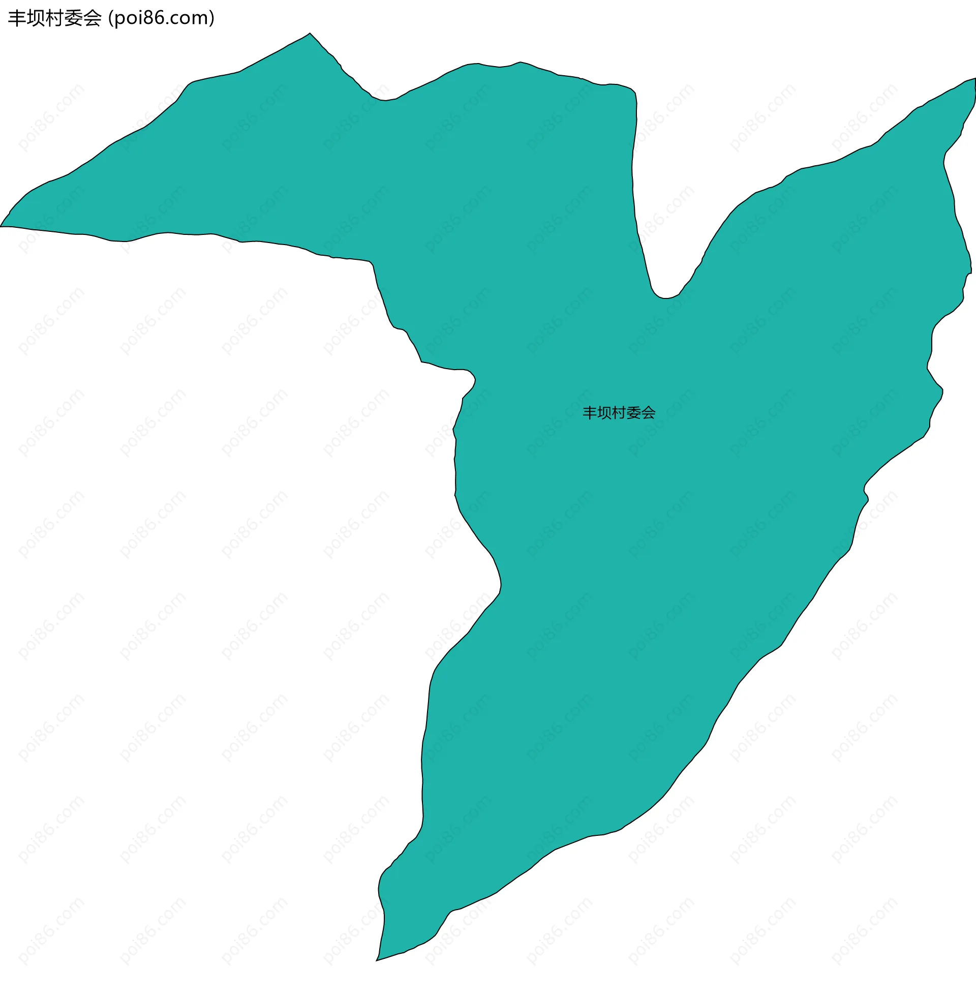 丰坝村委会边界地图