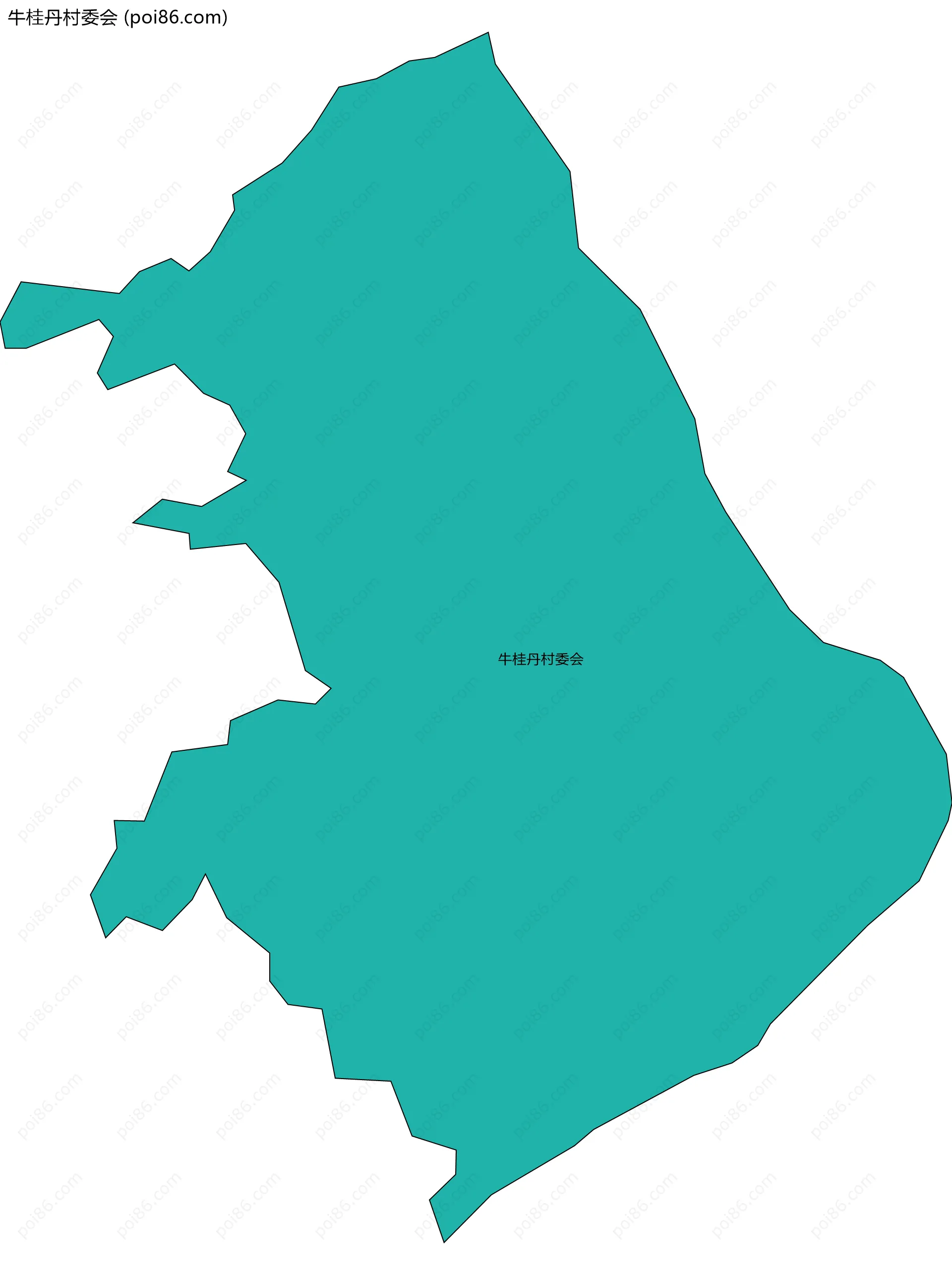 牛桂丹村委会边界地图