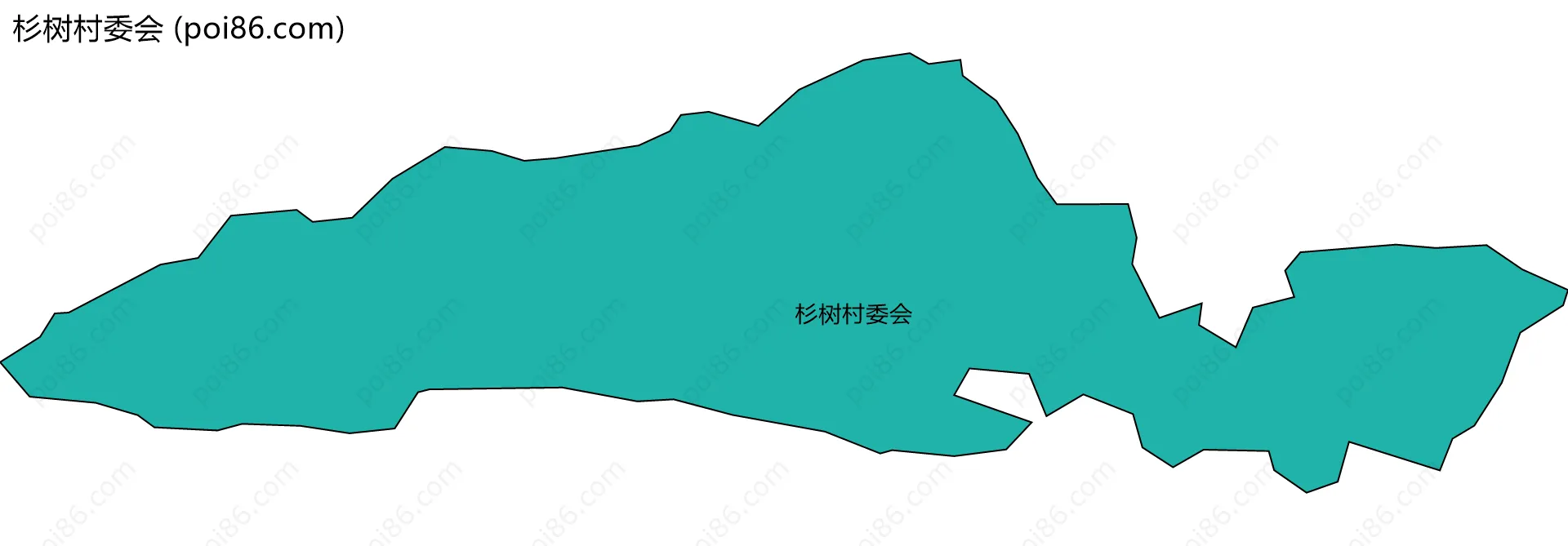 杉树村委会边界地图