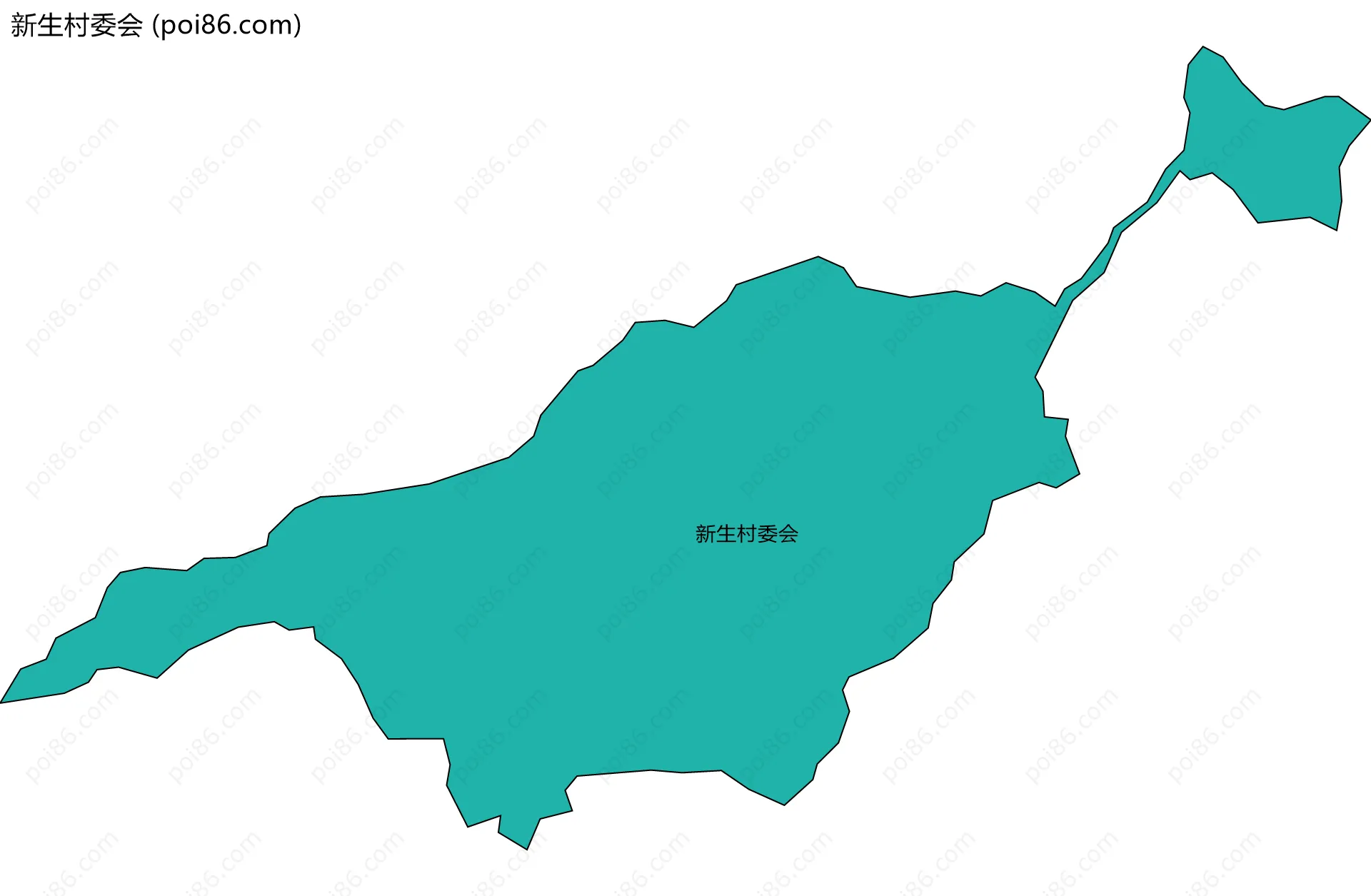 新生村委会边界地图