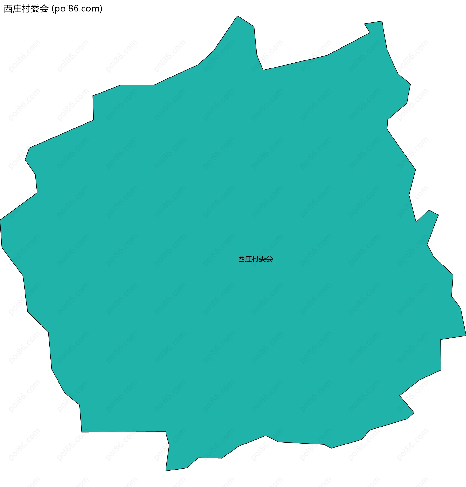 西庄村委会边界地图