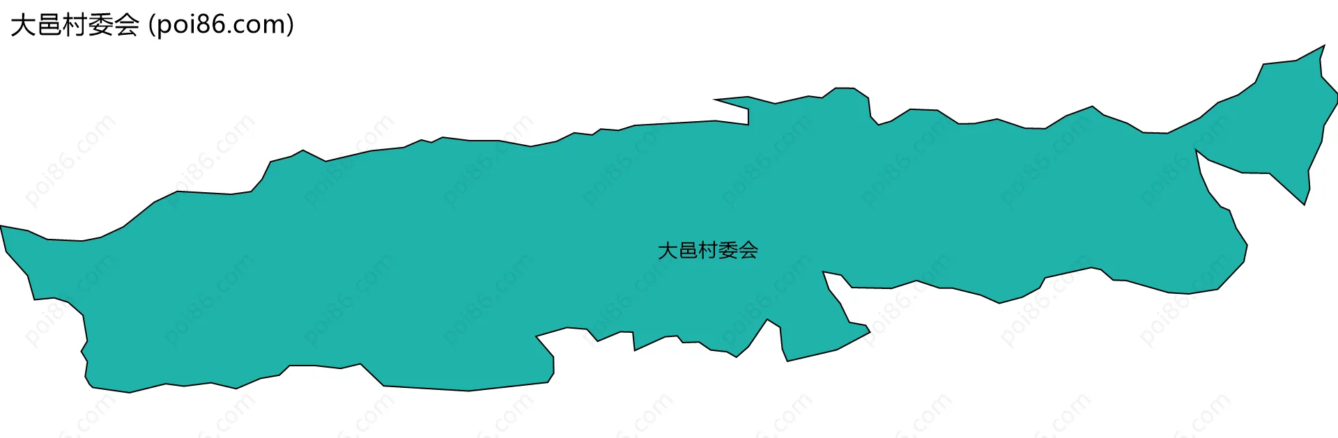 大邑村委会边界地图