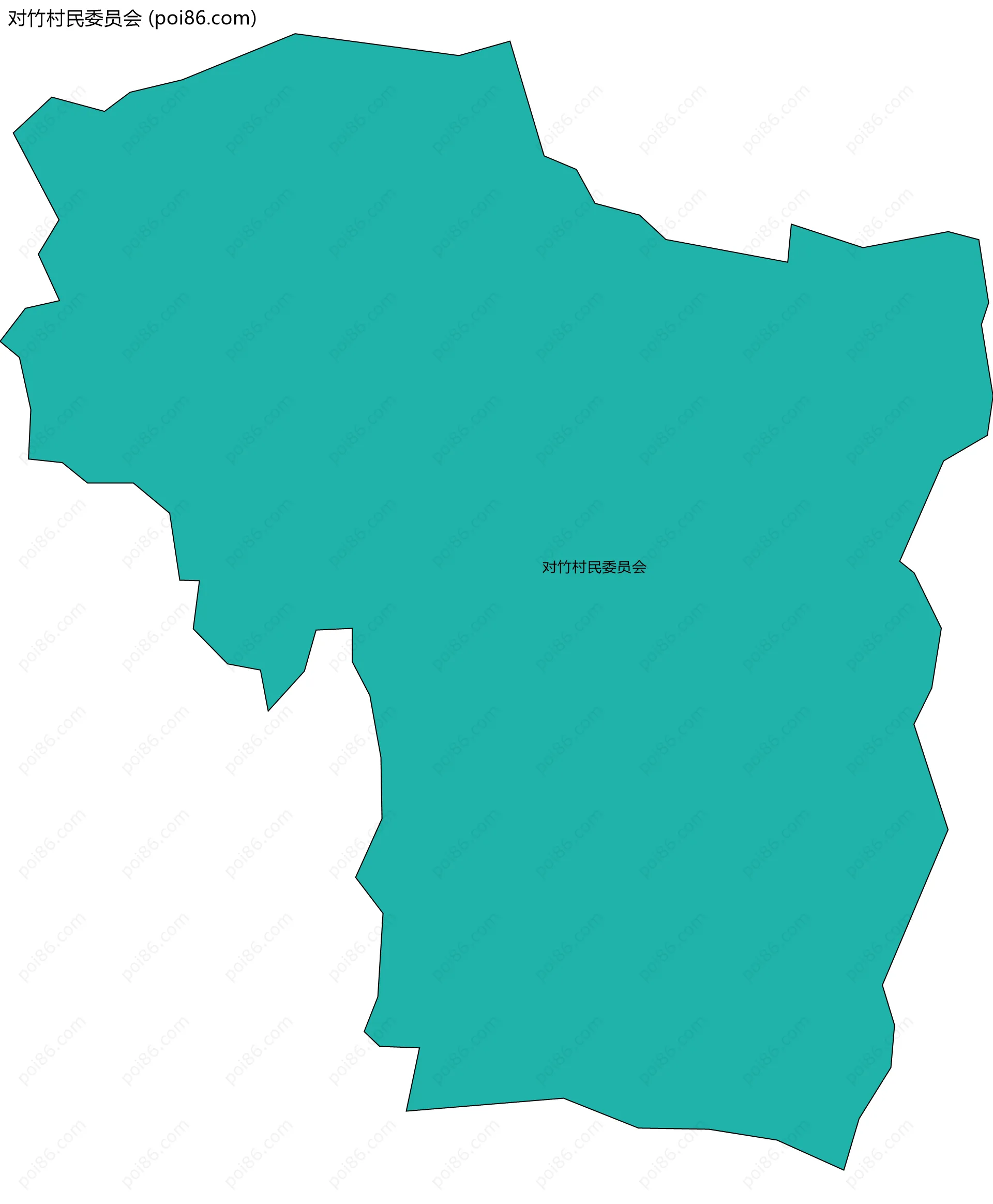 对竹村民委员会边界地图