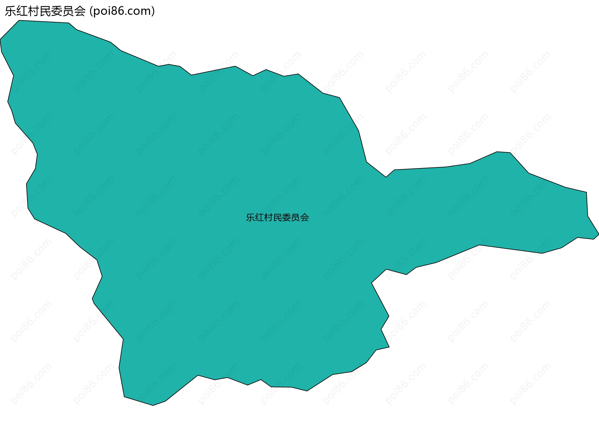 乐红村民委员会边界地图