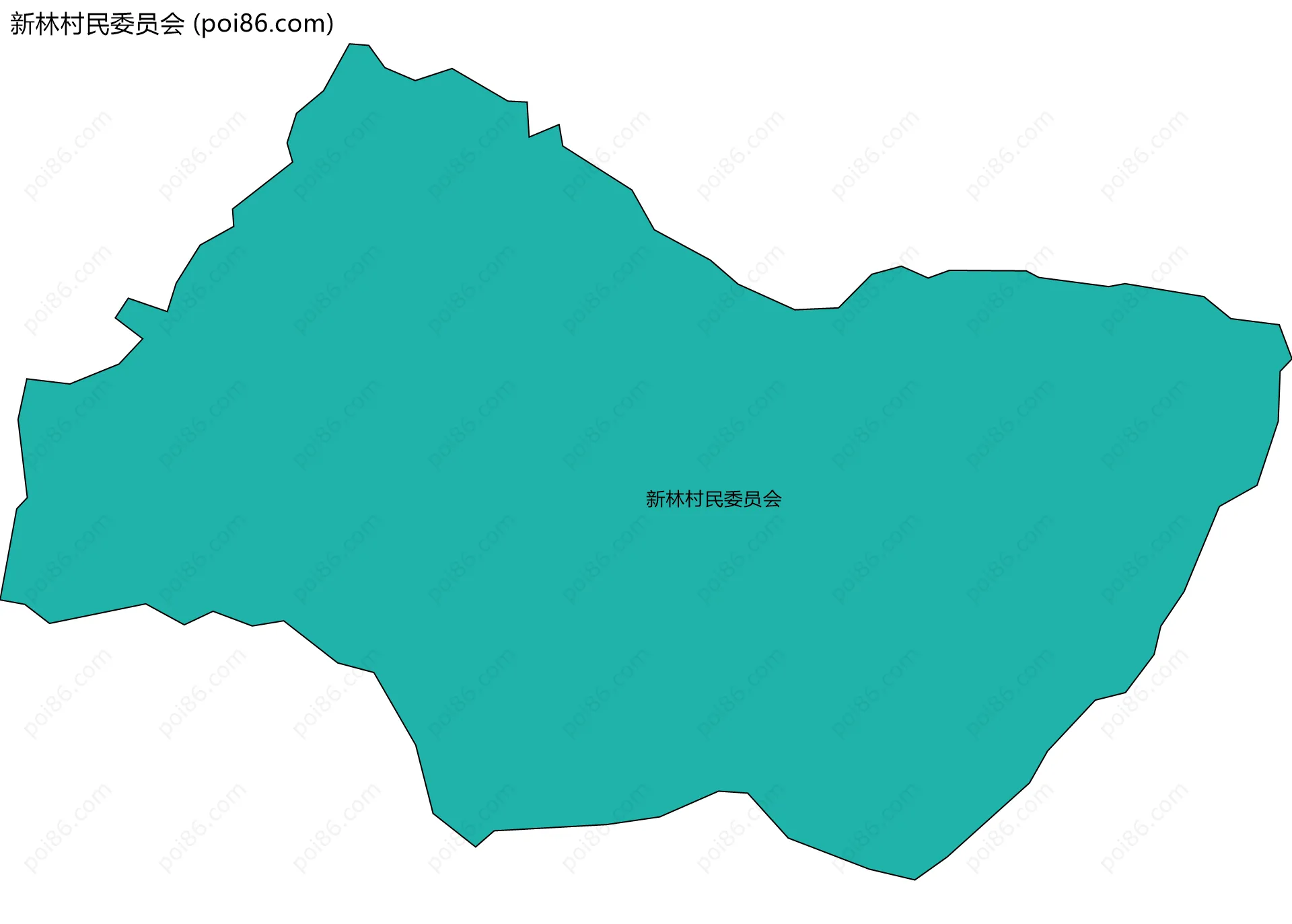 新林村民委员会边界地图
