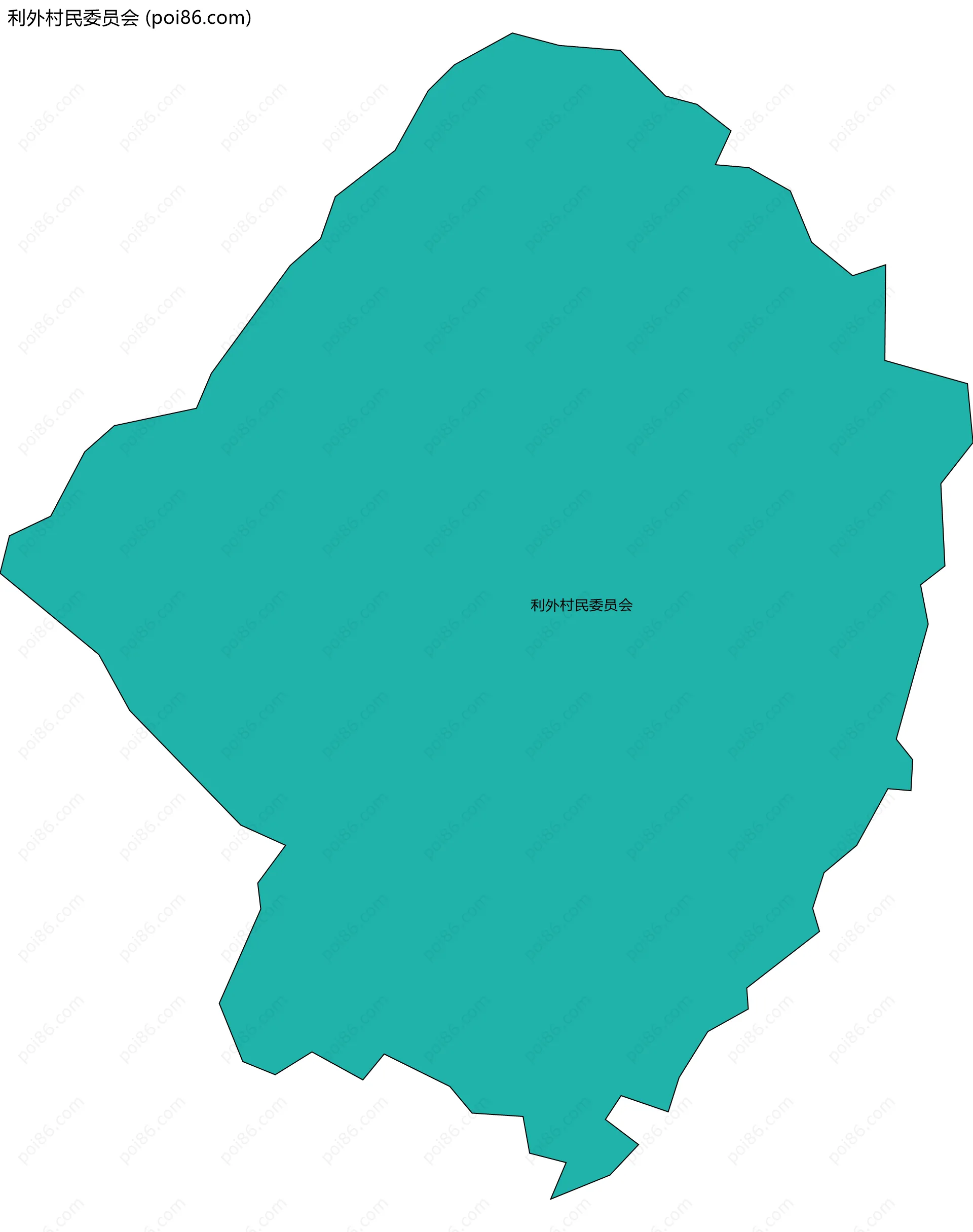 利外村民委员会边界地图