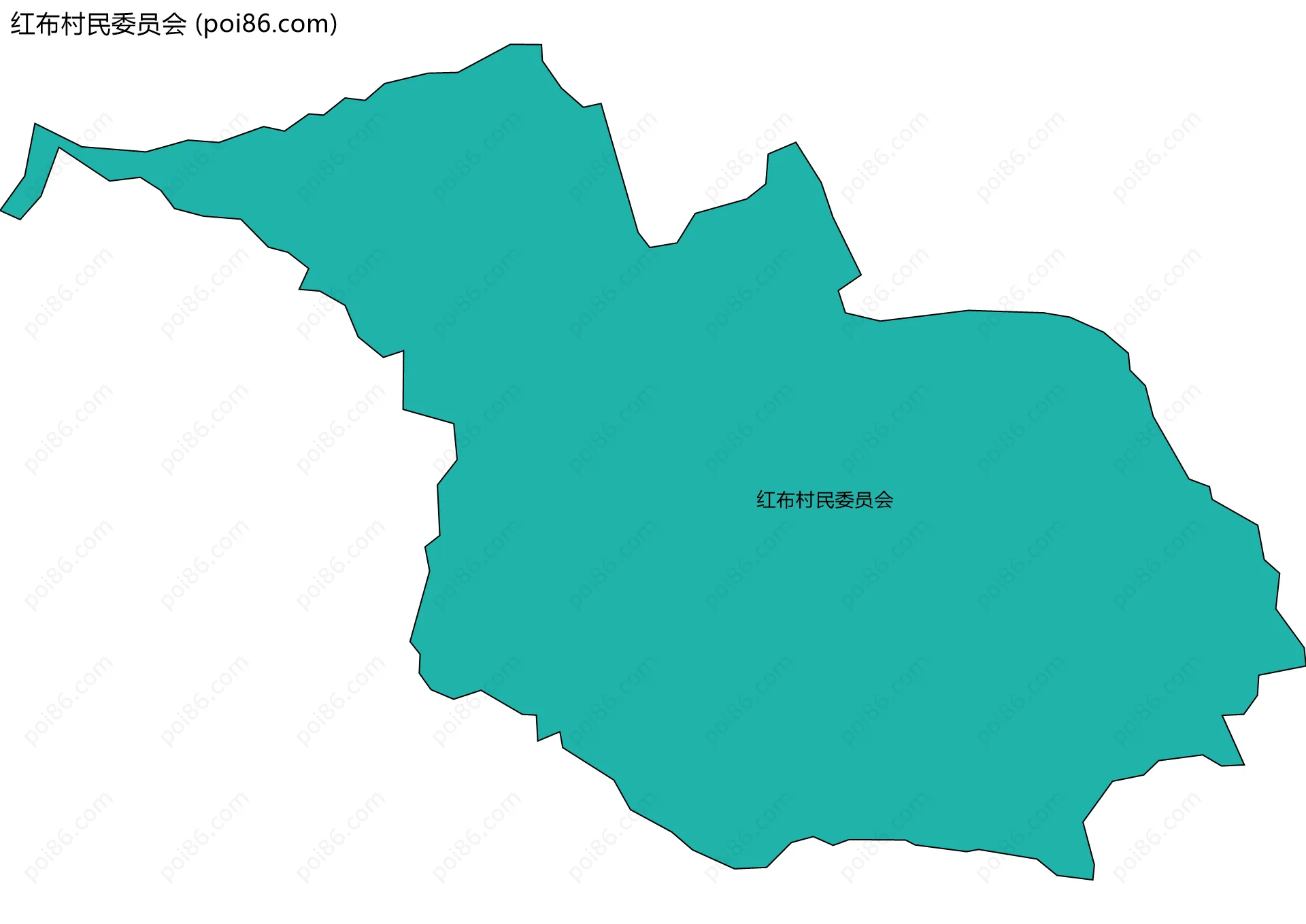 红布村民委员会边界地图