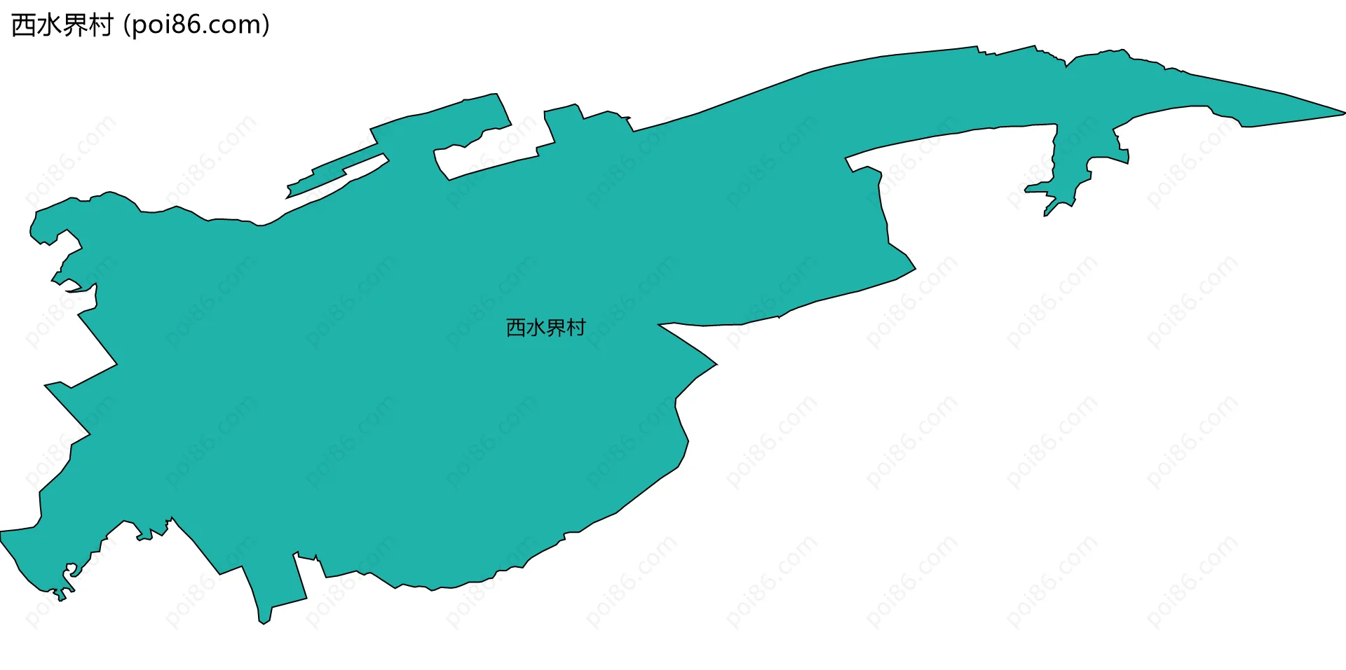 西水界村边界地图