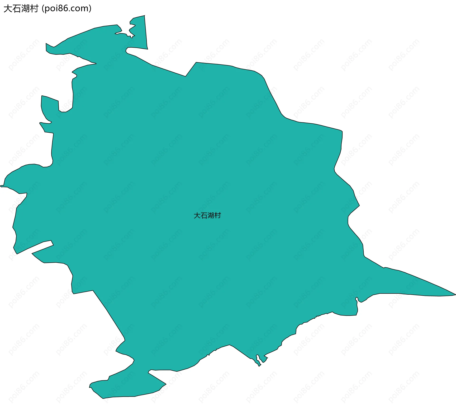 大石湖村边界地图