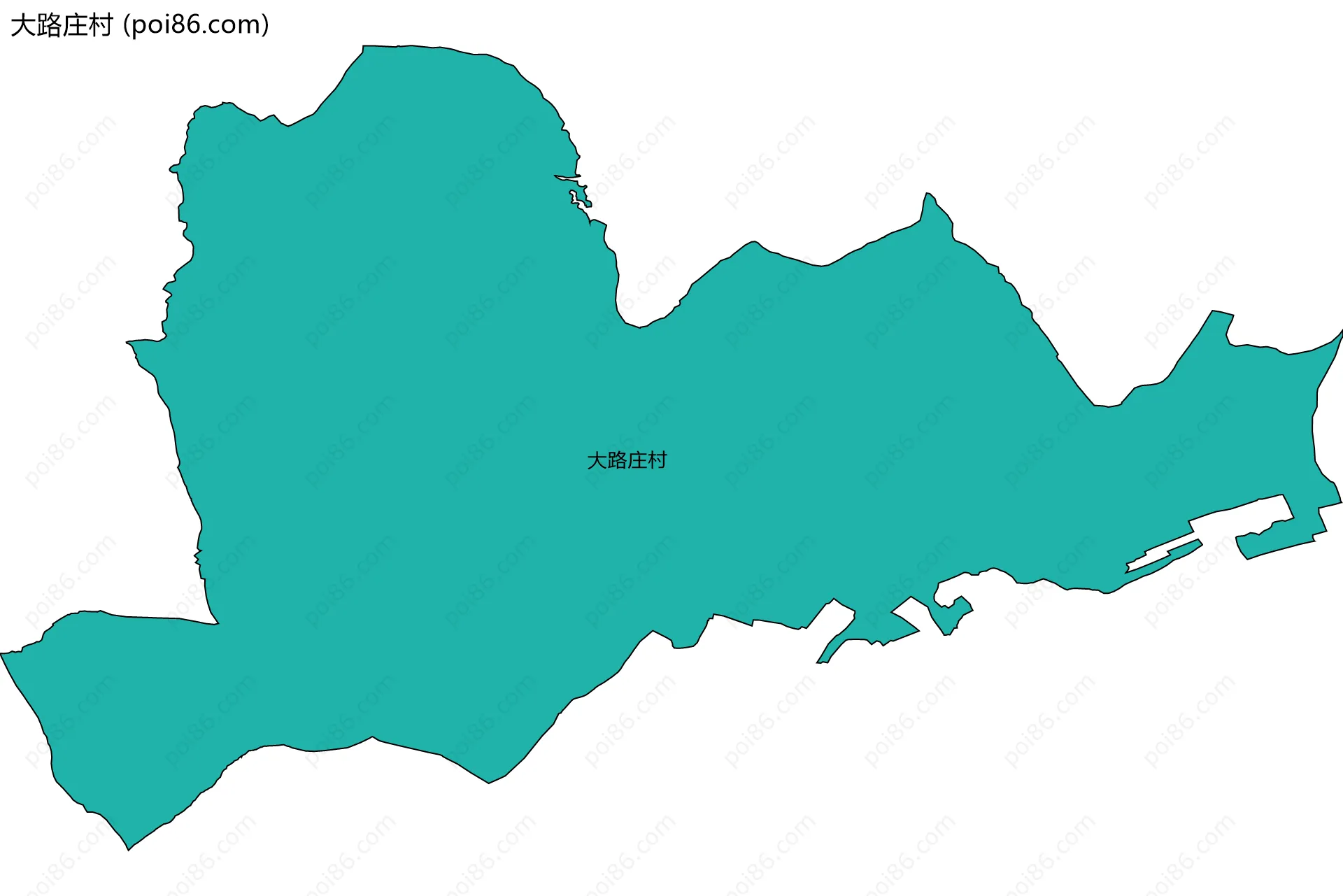 大路庄村边界地图
