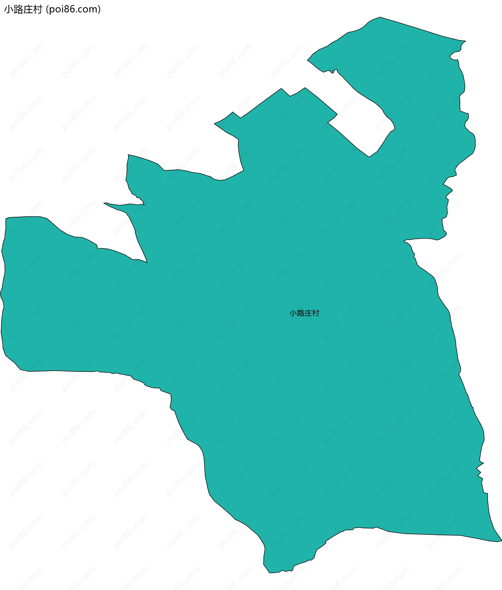 小路庄村边界地图