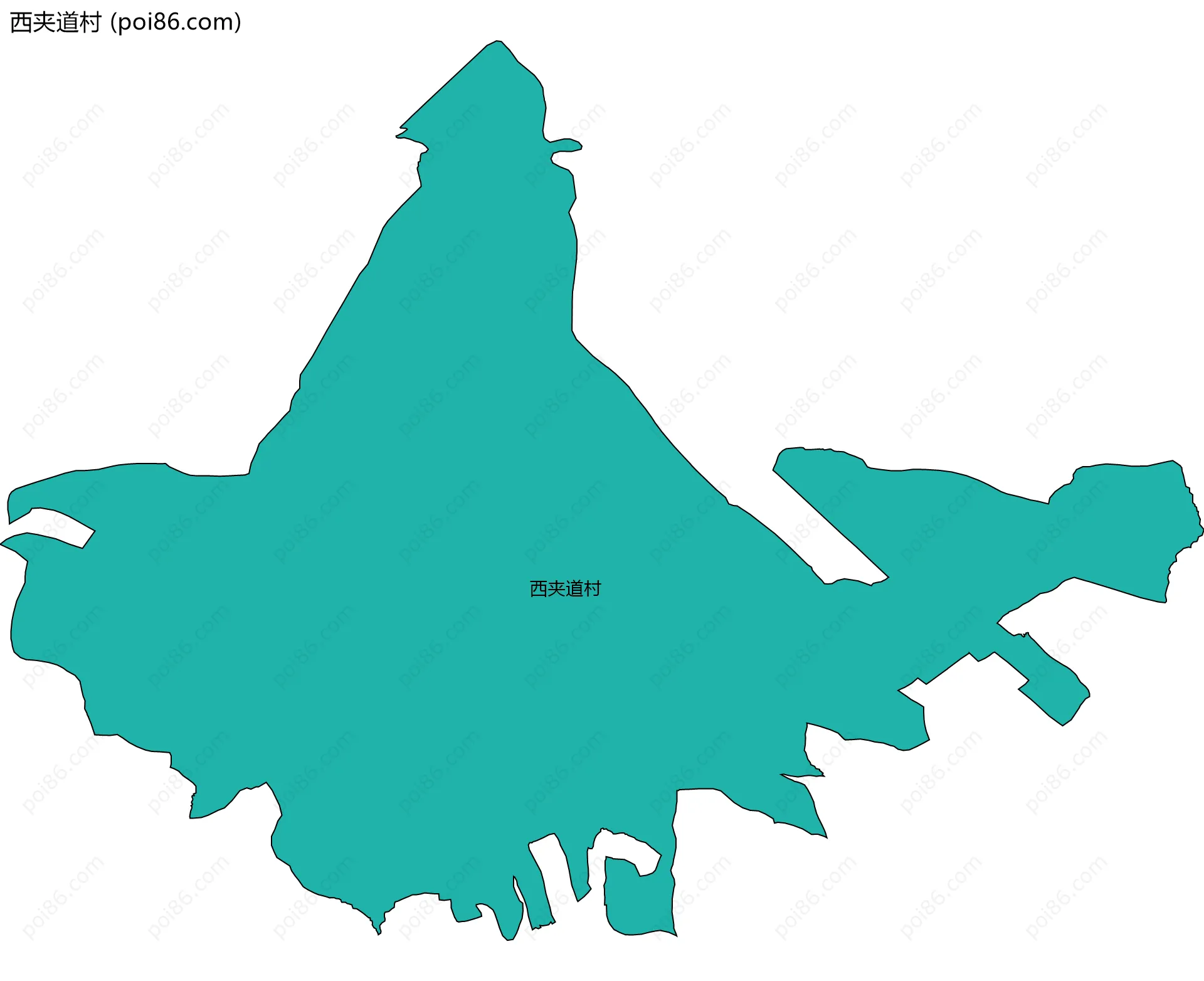 西夹道村边界地图