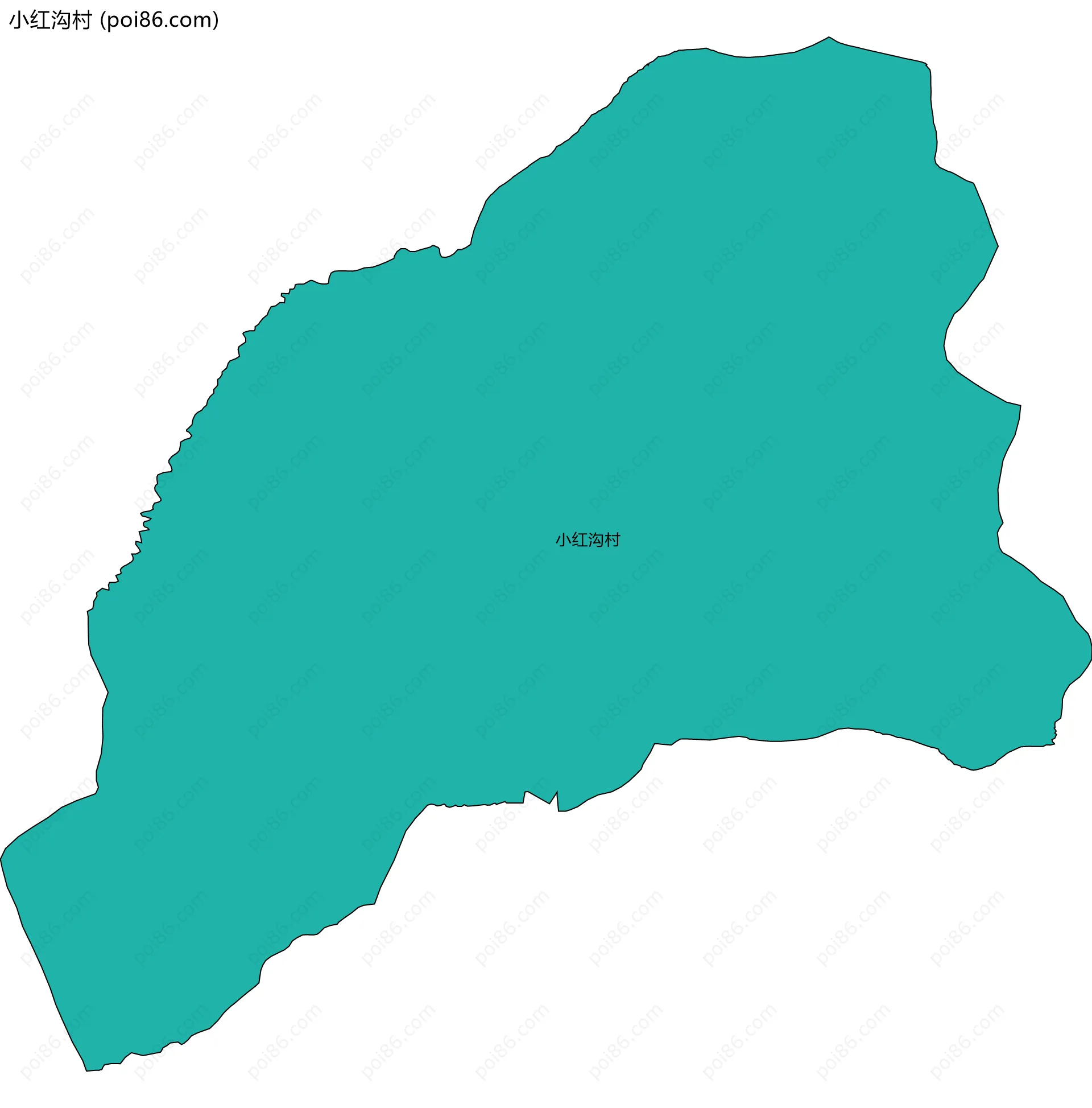 小红沟村边界地图