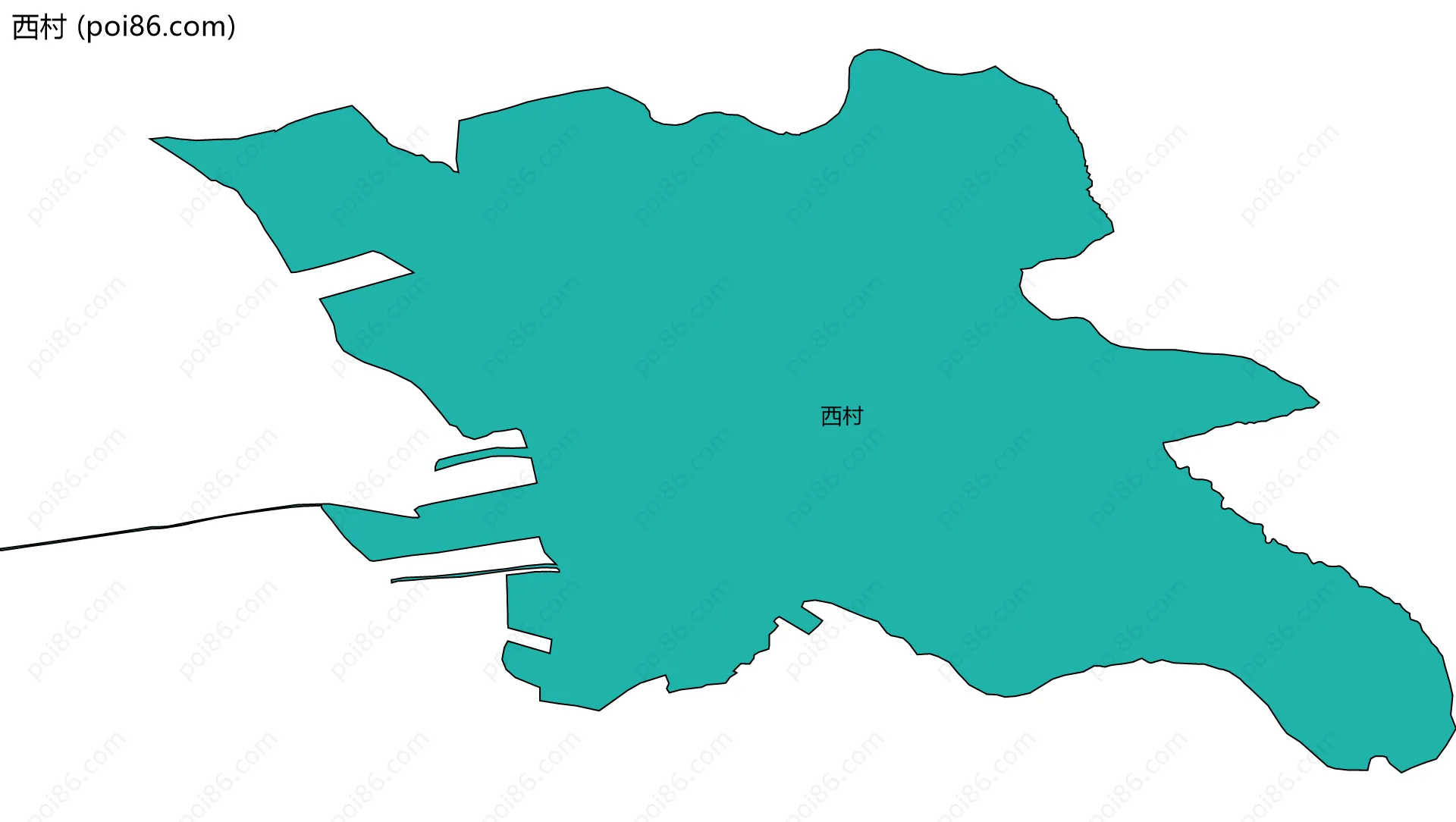 西村边界地图