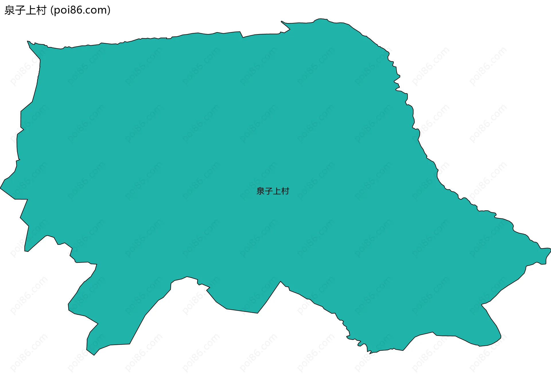 泉子上村边界地图