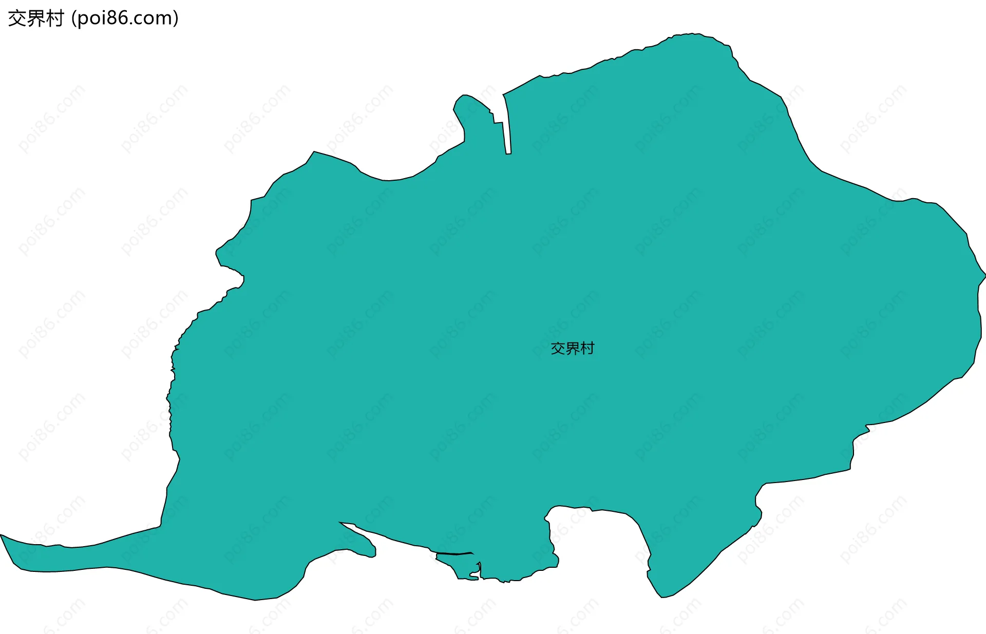 交界村边界地图