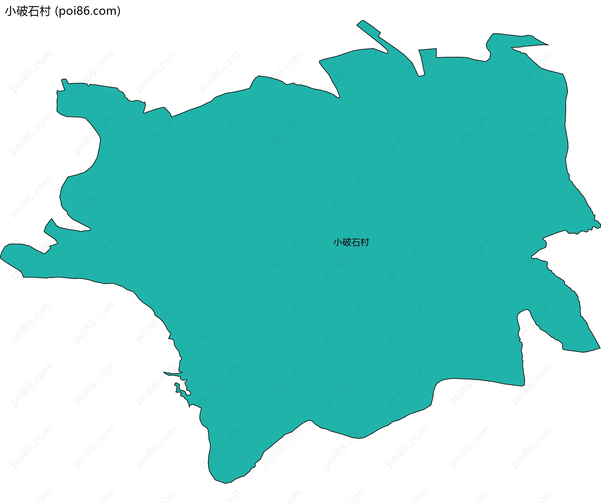 小破石村边界地图