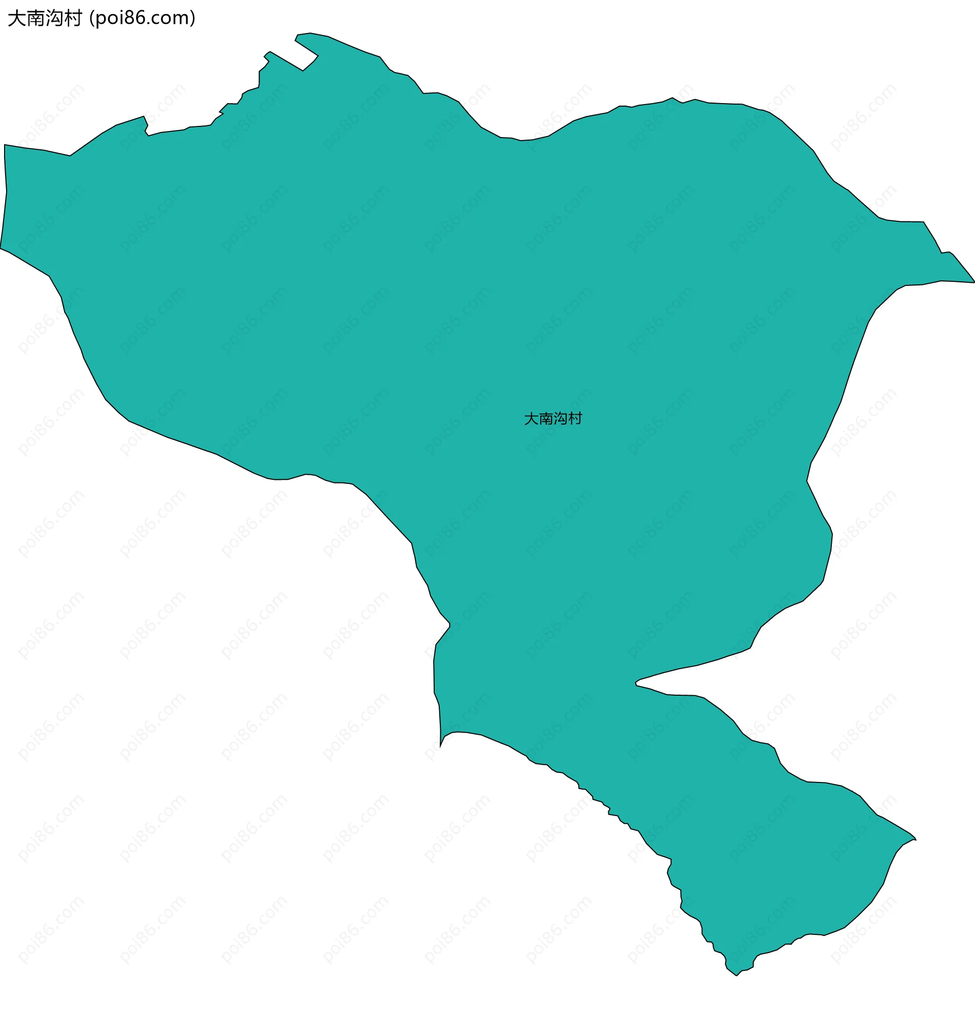 大南沟村边界地图