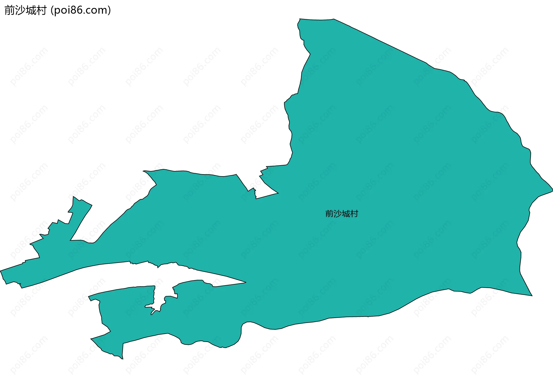 前沙城村边界地图