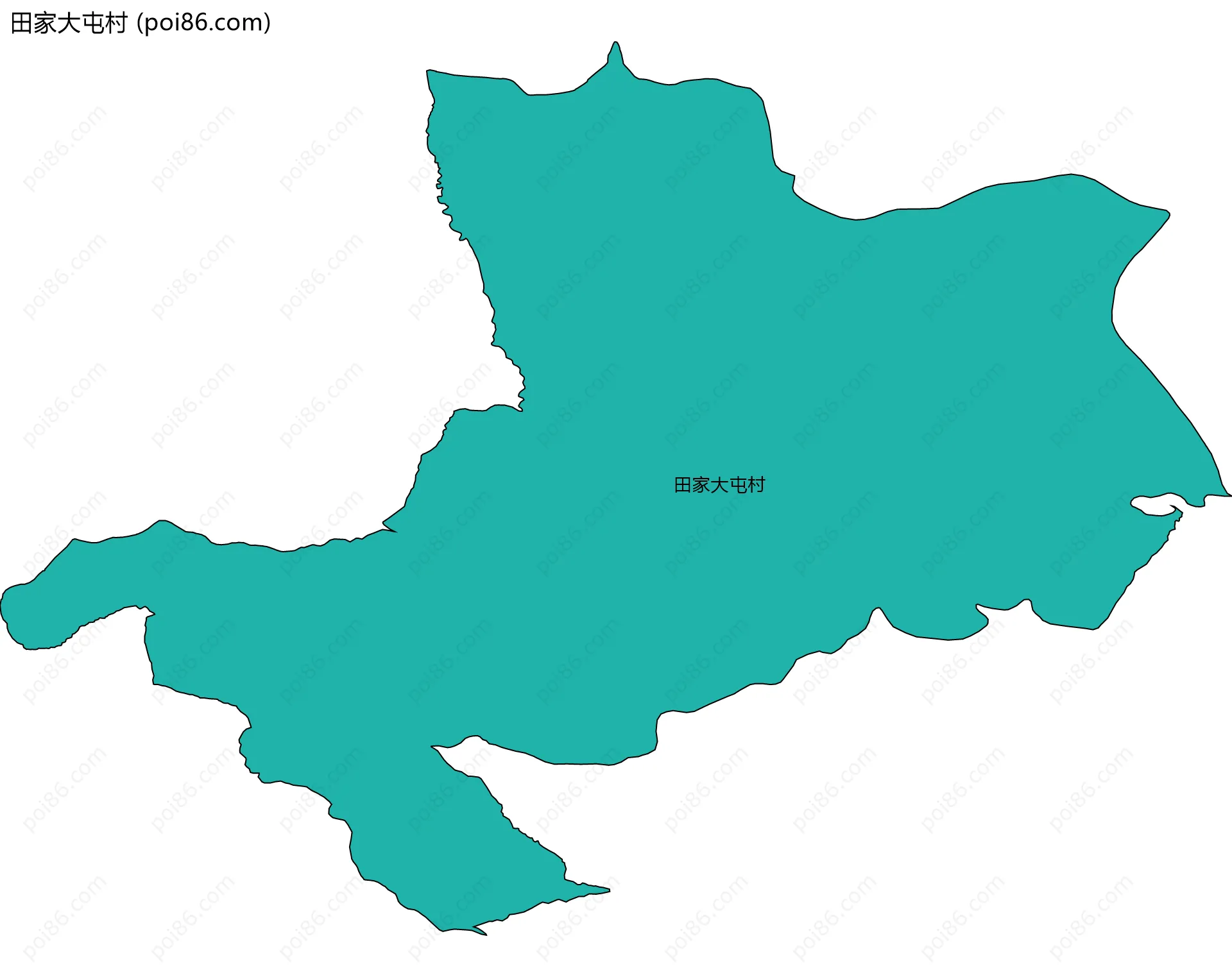 田家大屯村边界地图