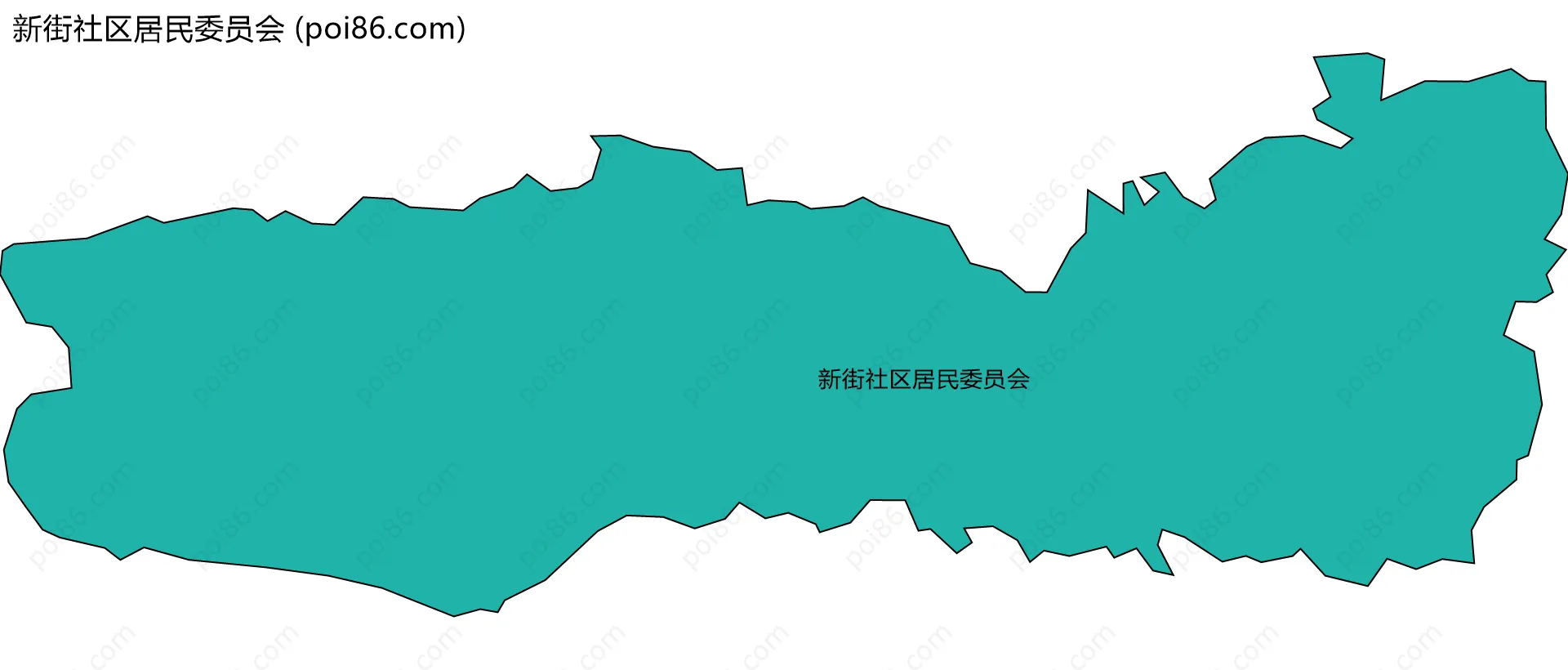 新街社区居民委员会边界地图
