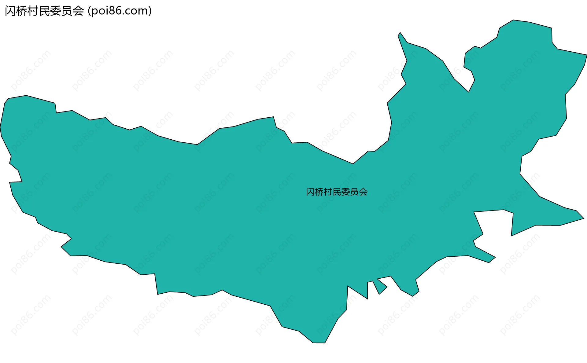 闪桥村民委员会边界地图