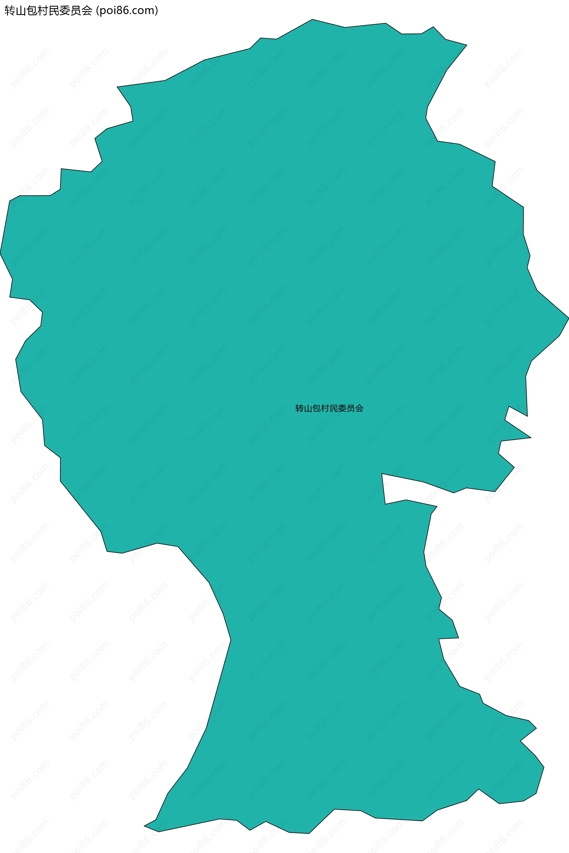转山包村民委员会边界地图
