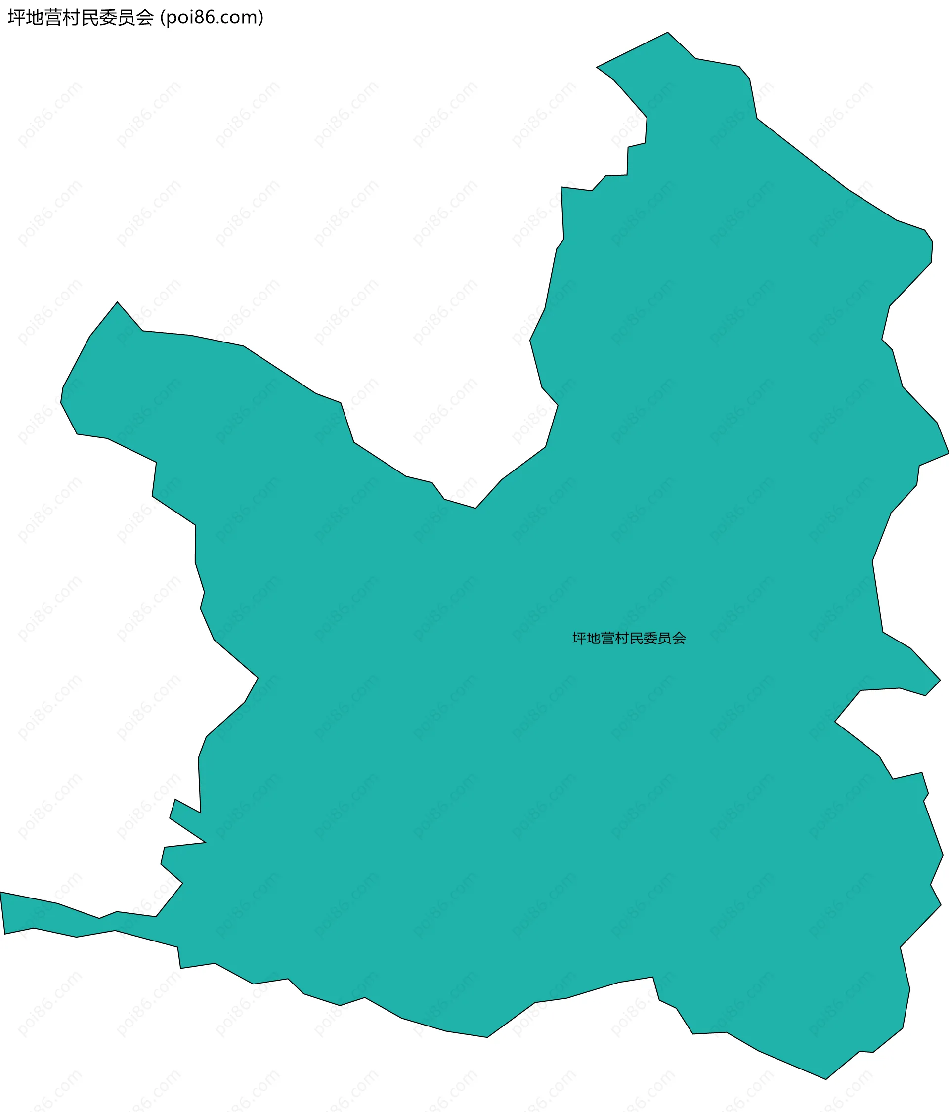 坪地营村民委员会边界地图