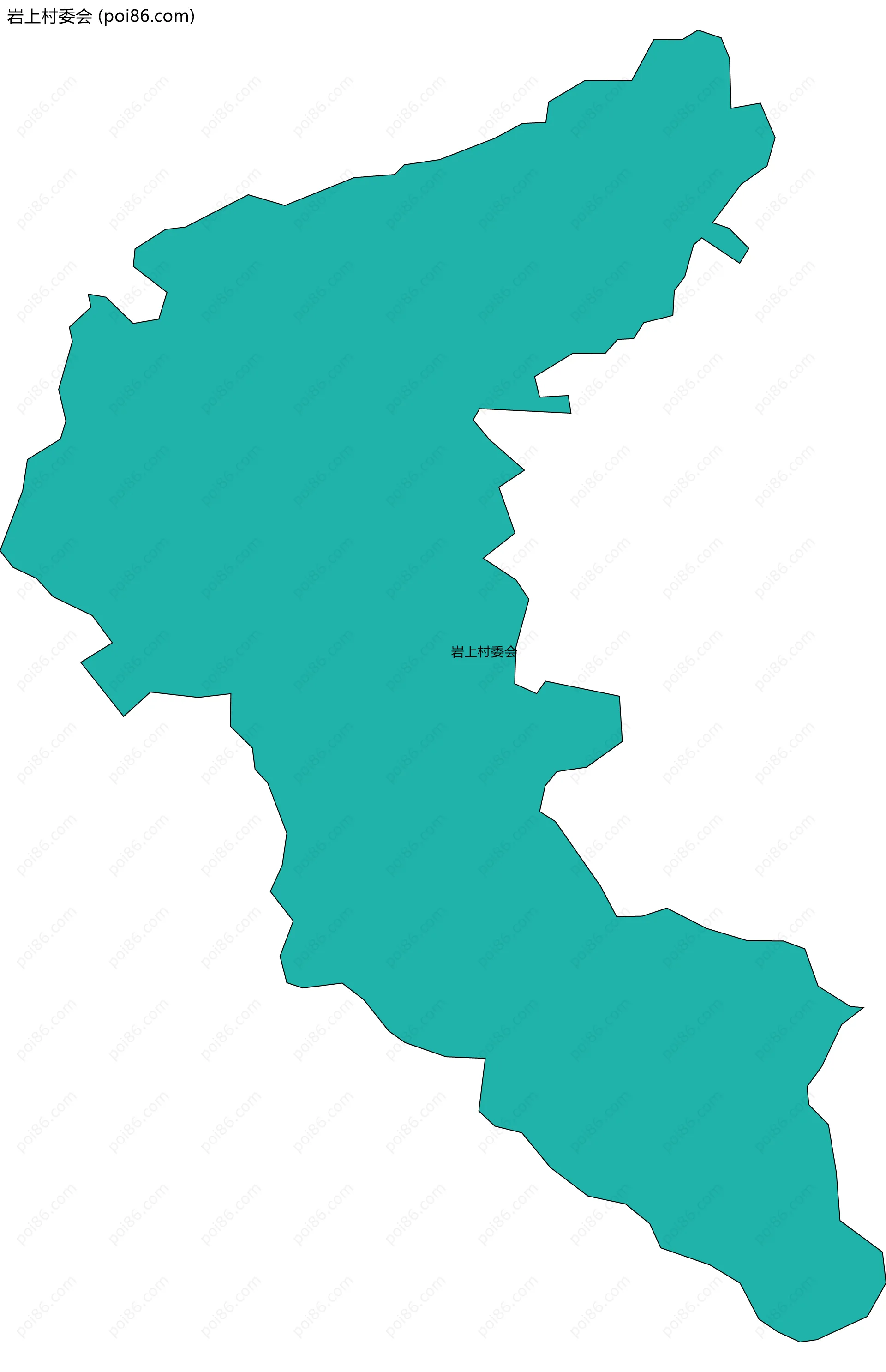 岩上村委会边界地图