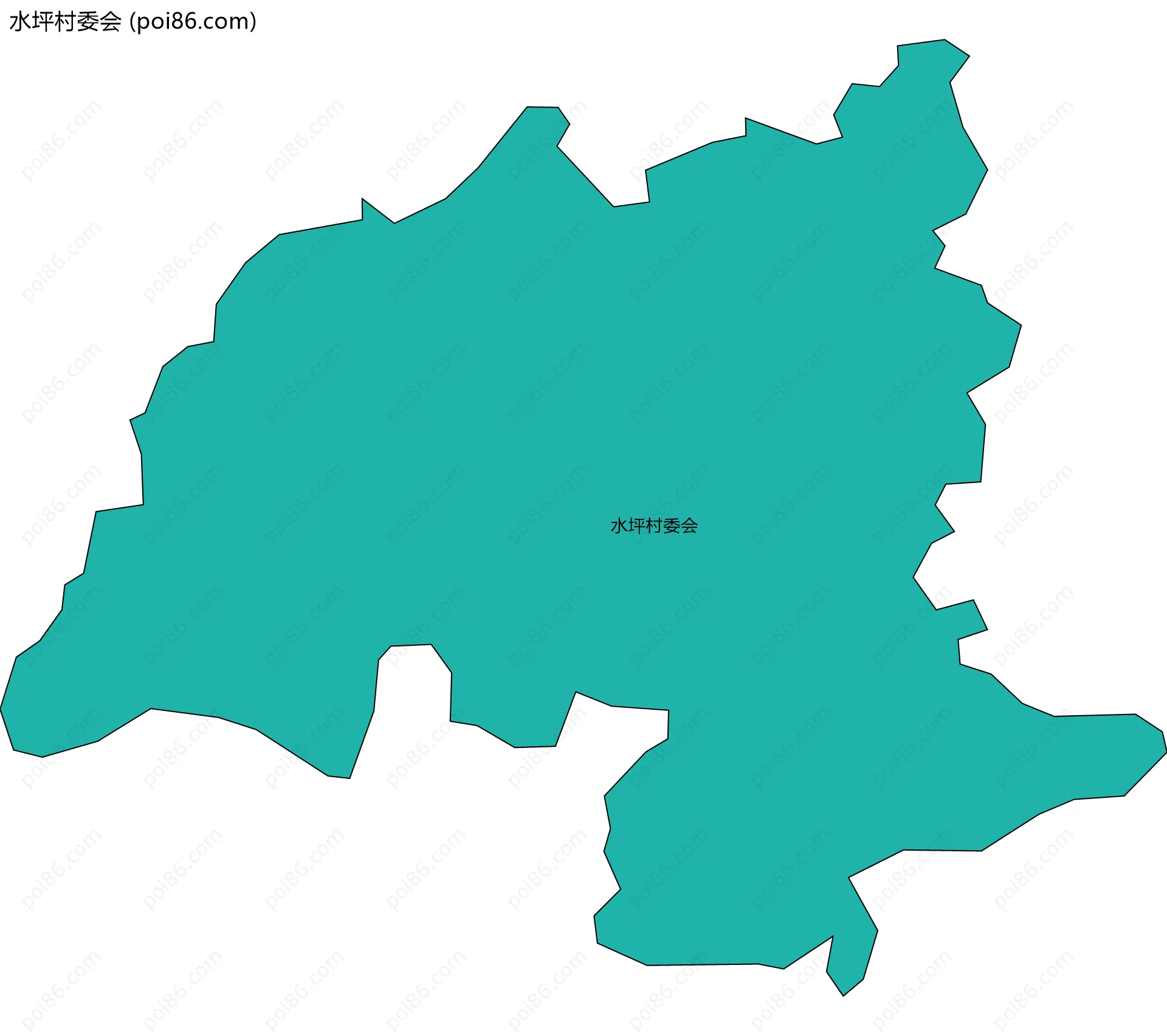 水坪村委会边界地图