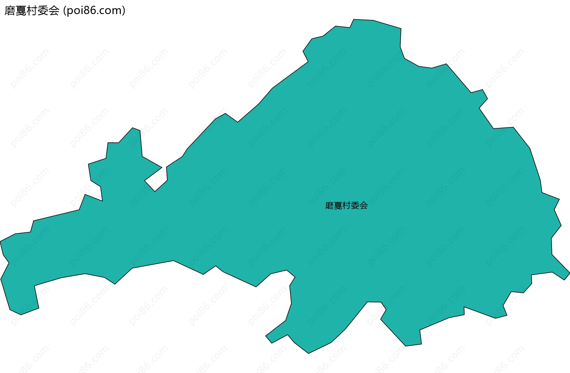 磨戛村委会边界地图