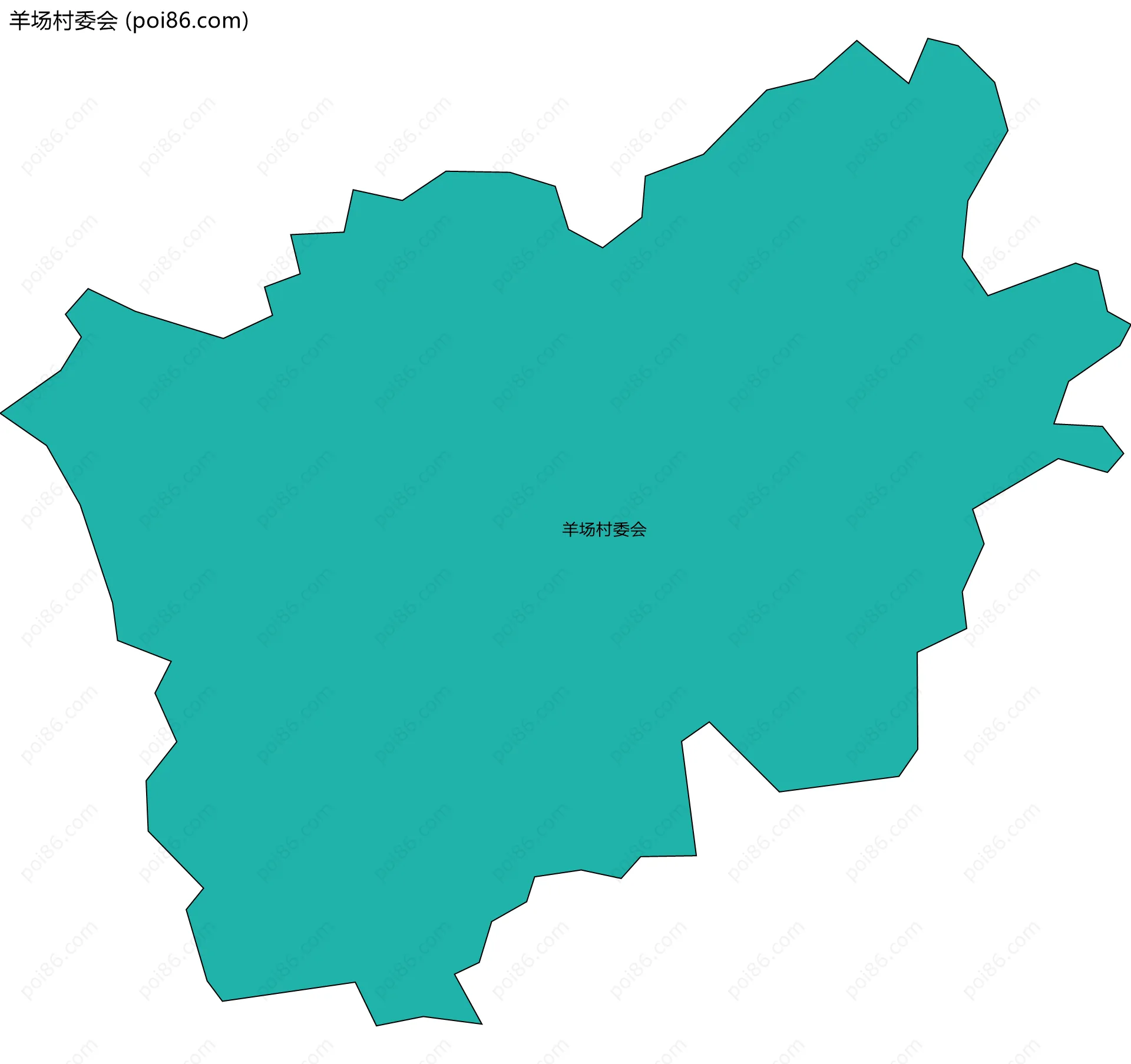 羊场村委会边界地图