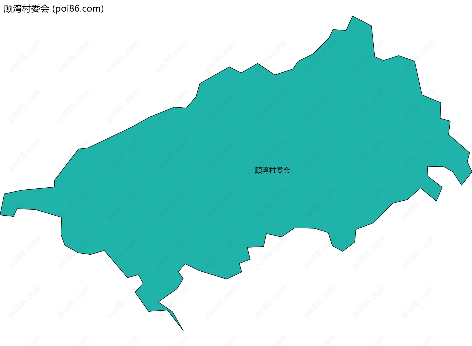 顾湾村委会边界地图