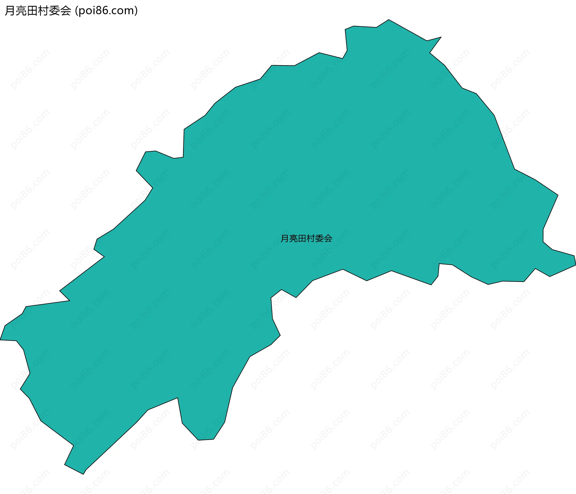 月亮田村委会边界地图