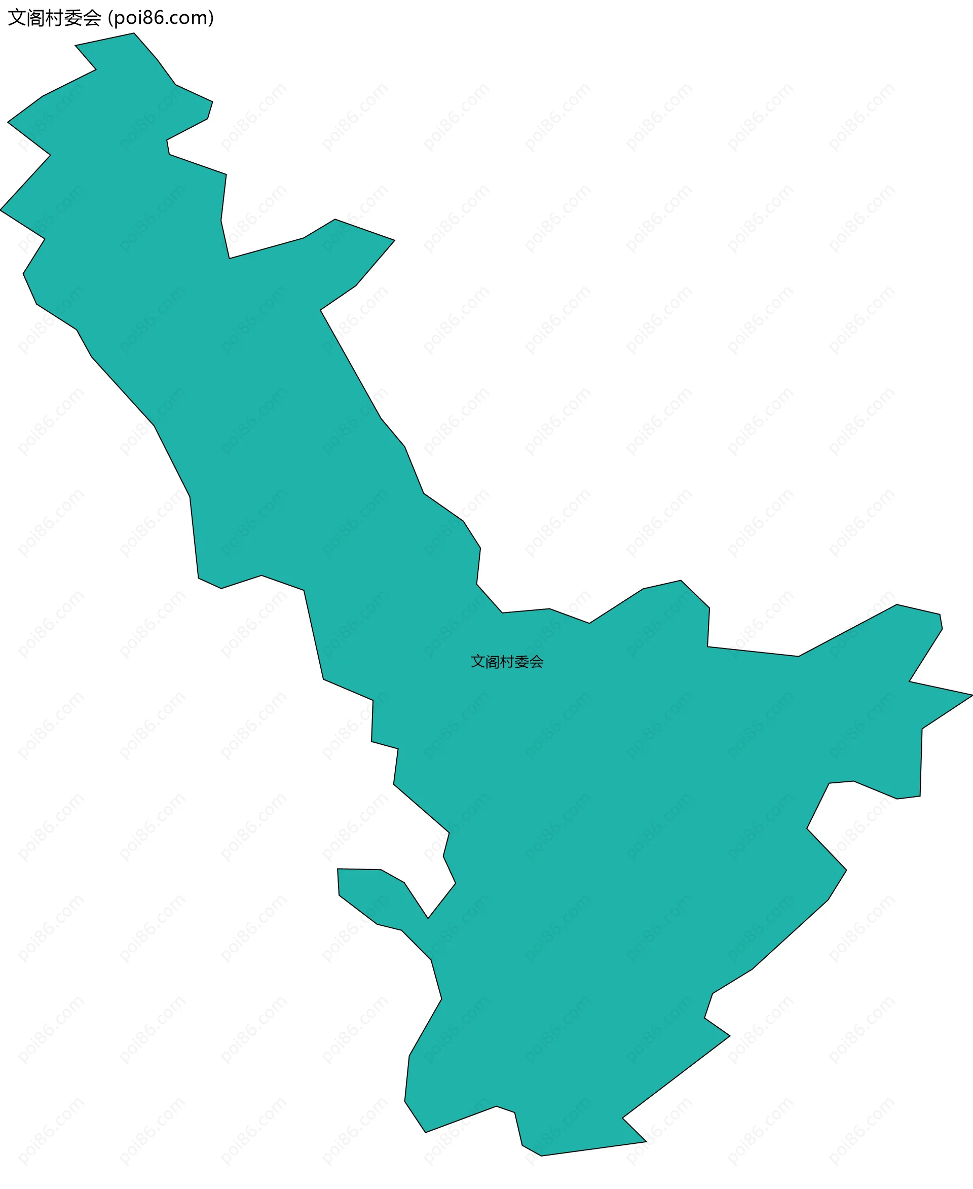 文阁村委会边界地图