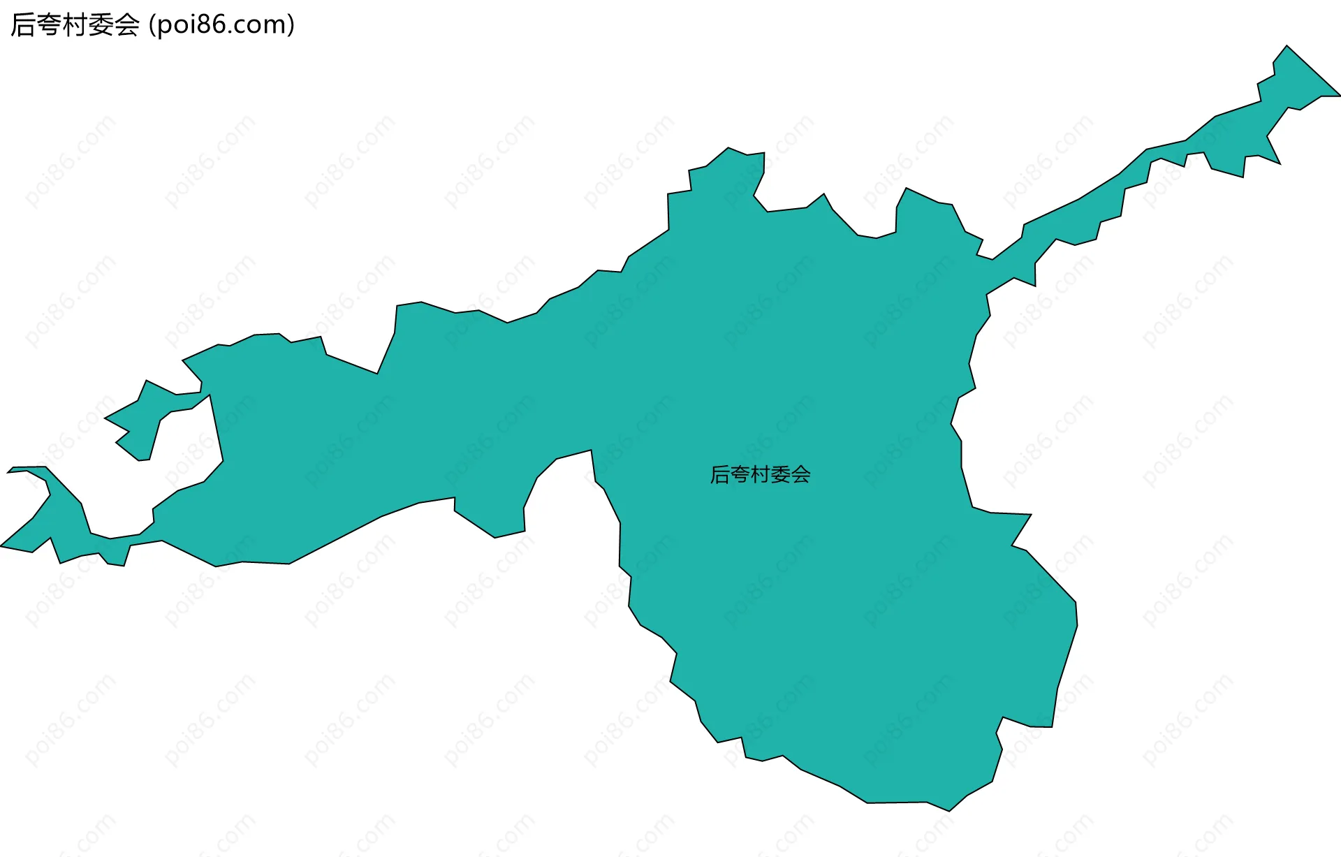 后夸村委会边界地图