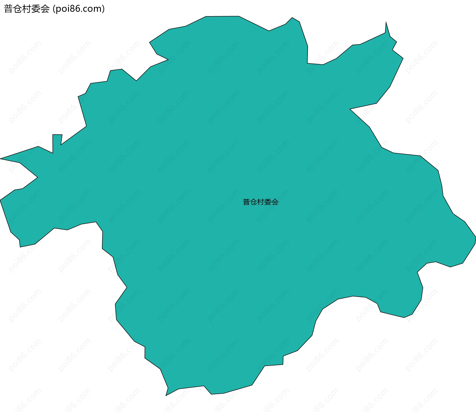 普仓村委会边界地图