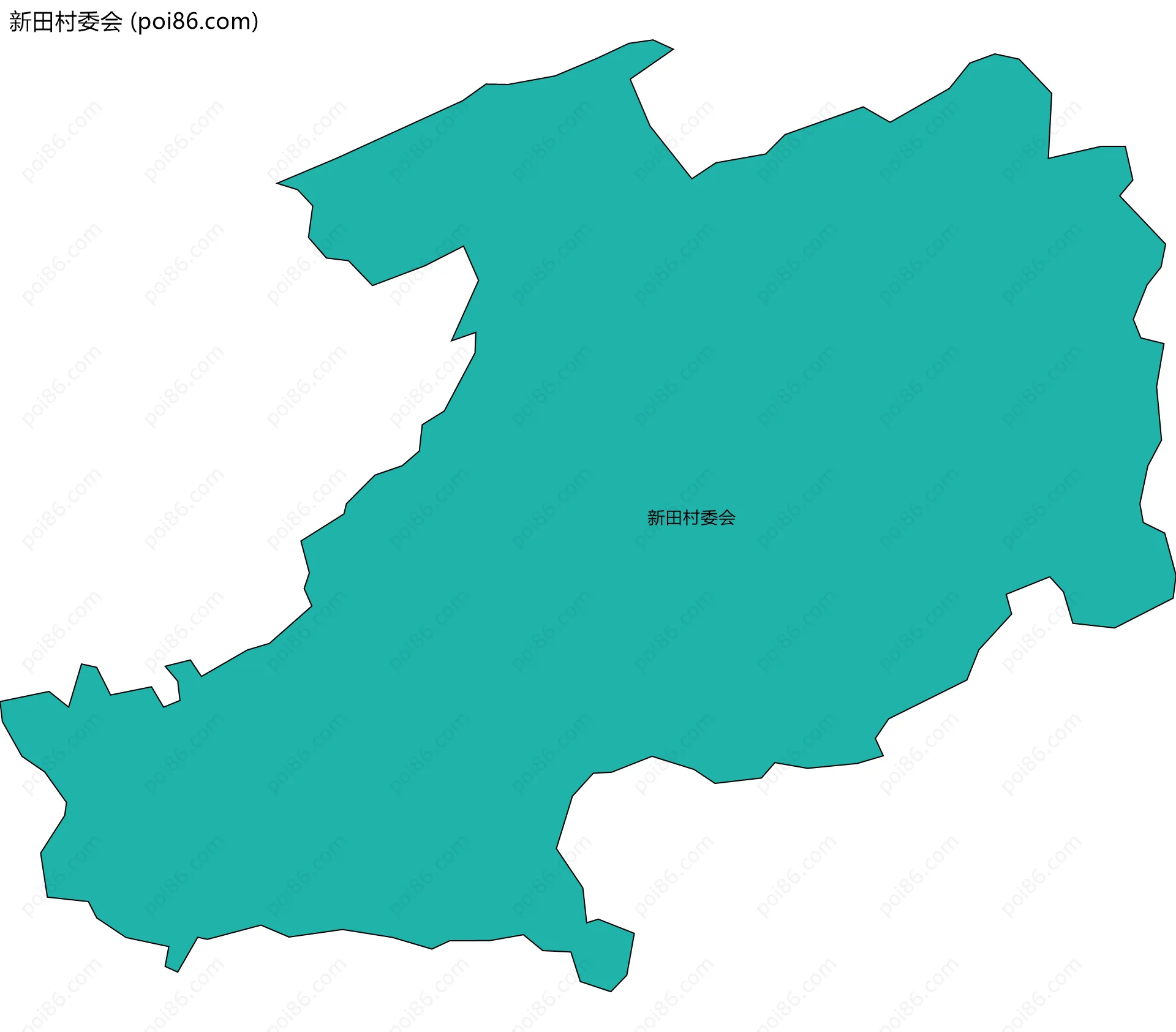 新田村委会边界地图