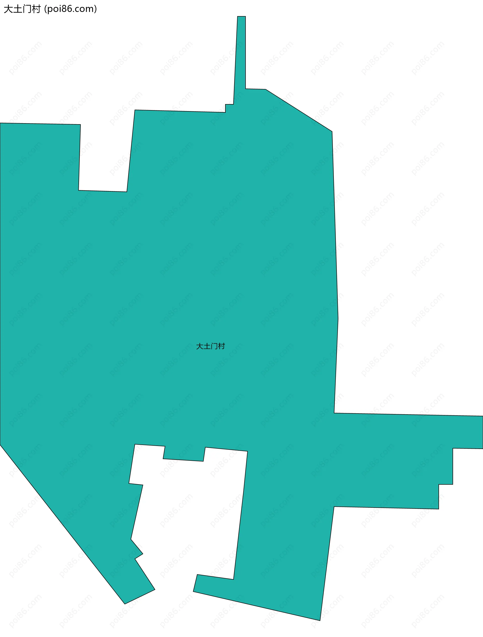 大土门村边界地图