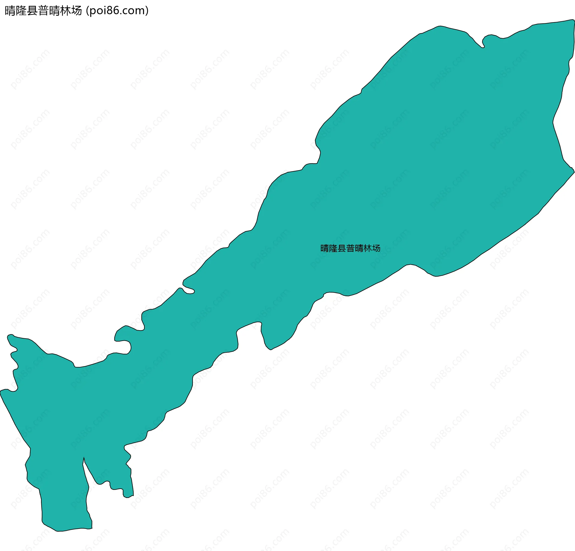 晴隆县普晴林场边界地图