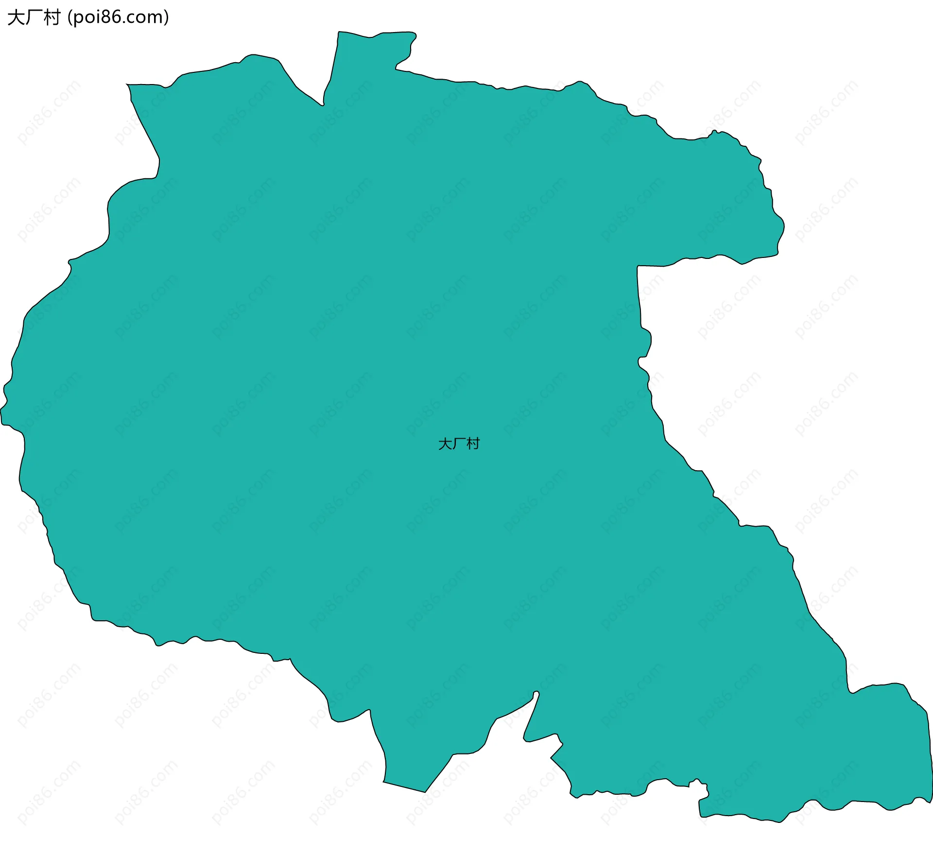 大厂村边界地图